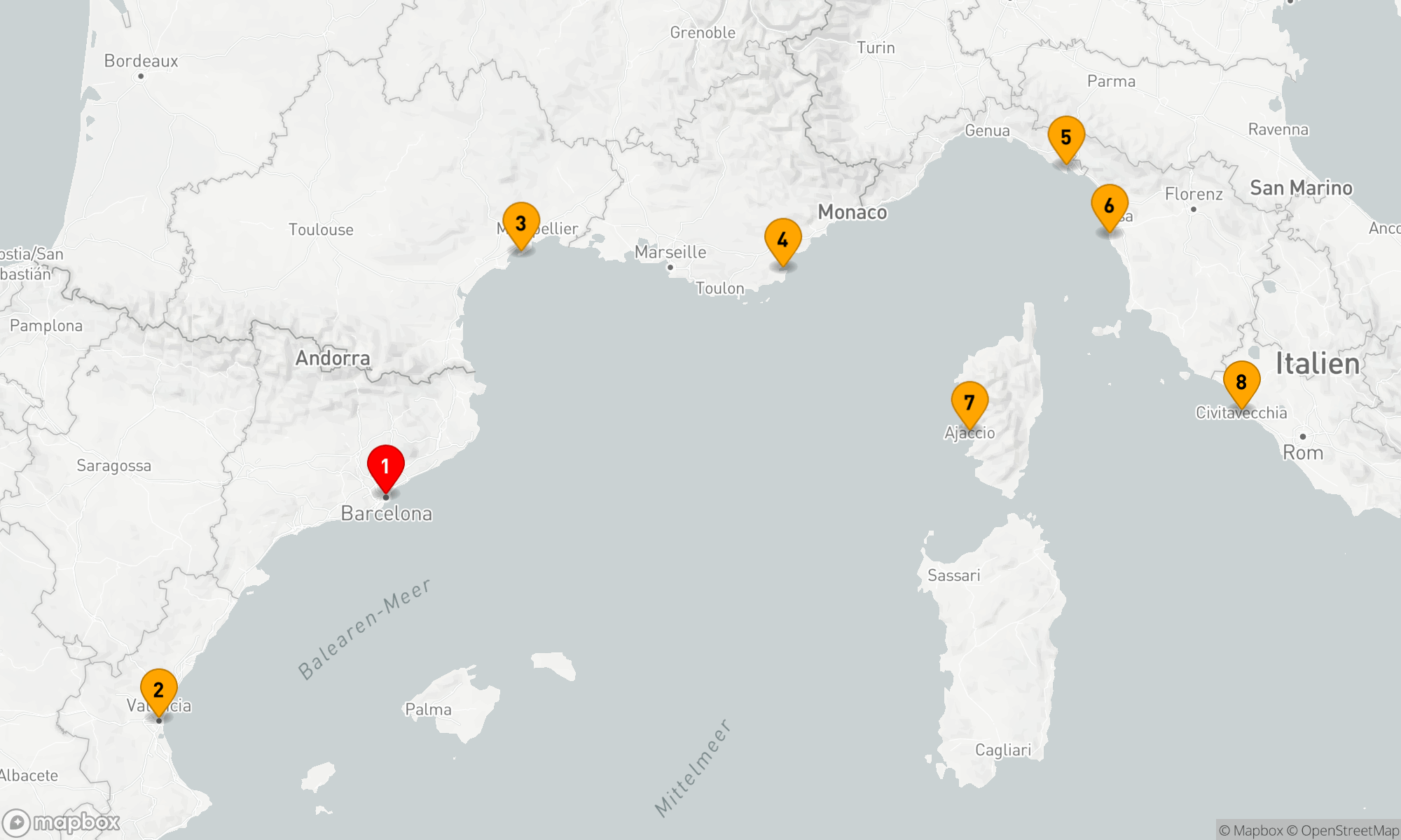 Route 7 Nächte - RELAXING RIVIERAS