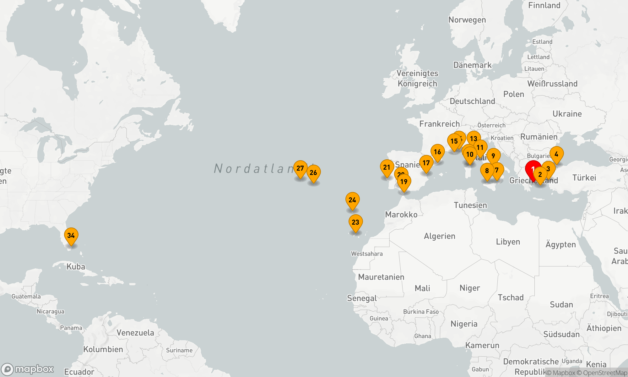 Route 33 Nächte - ISLES & RIVIERAS