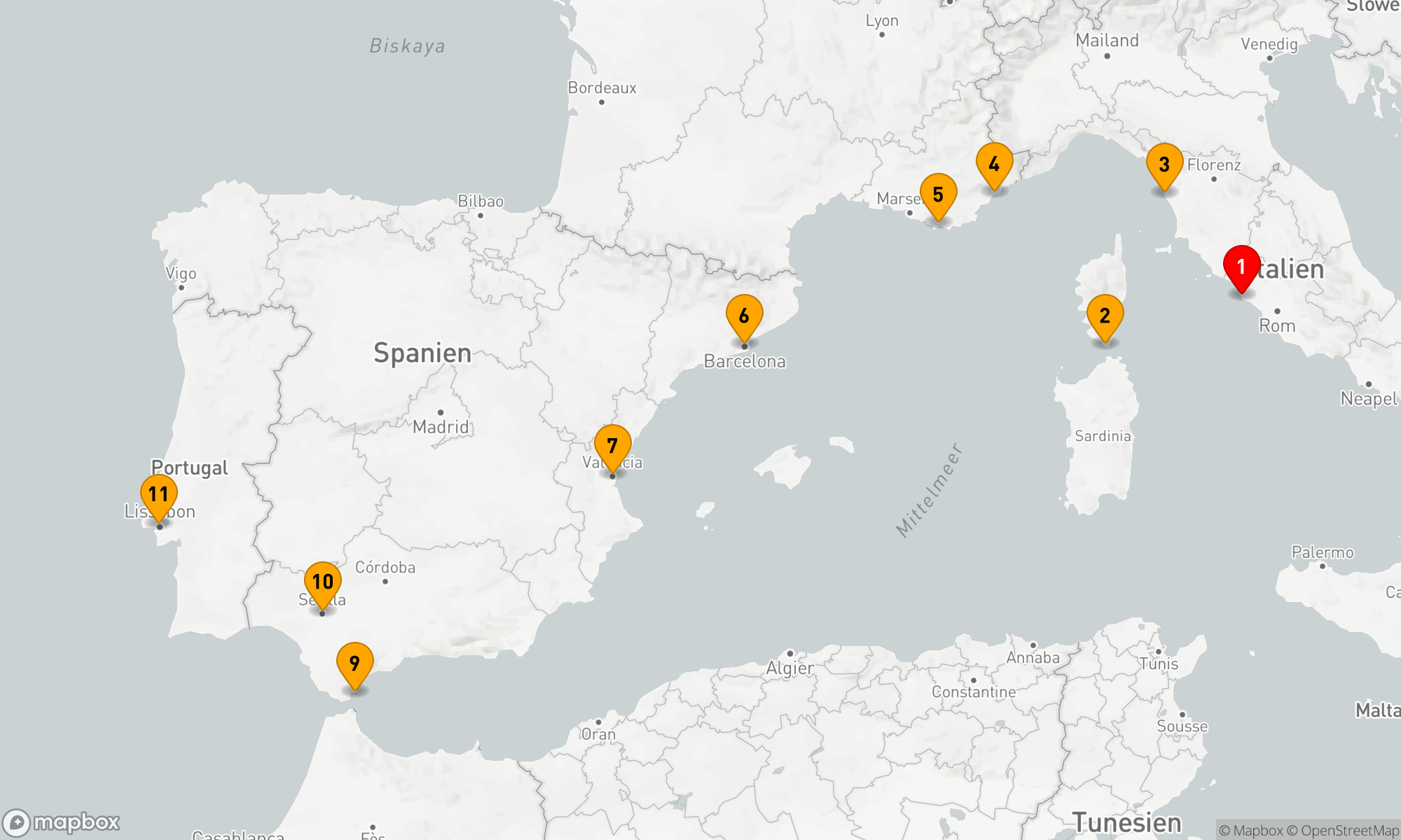 Route 10 Nächte - ROMAN HOLIDAY