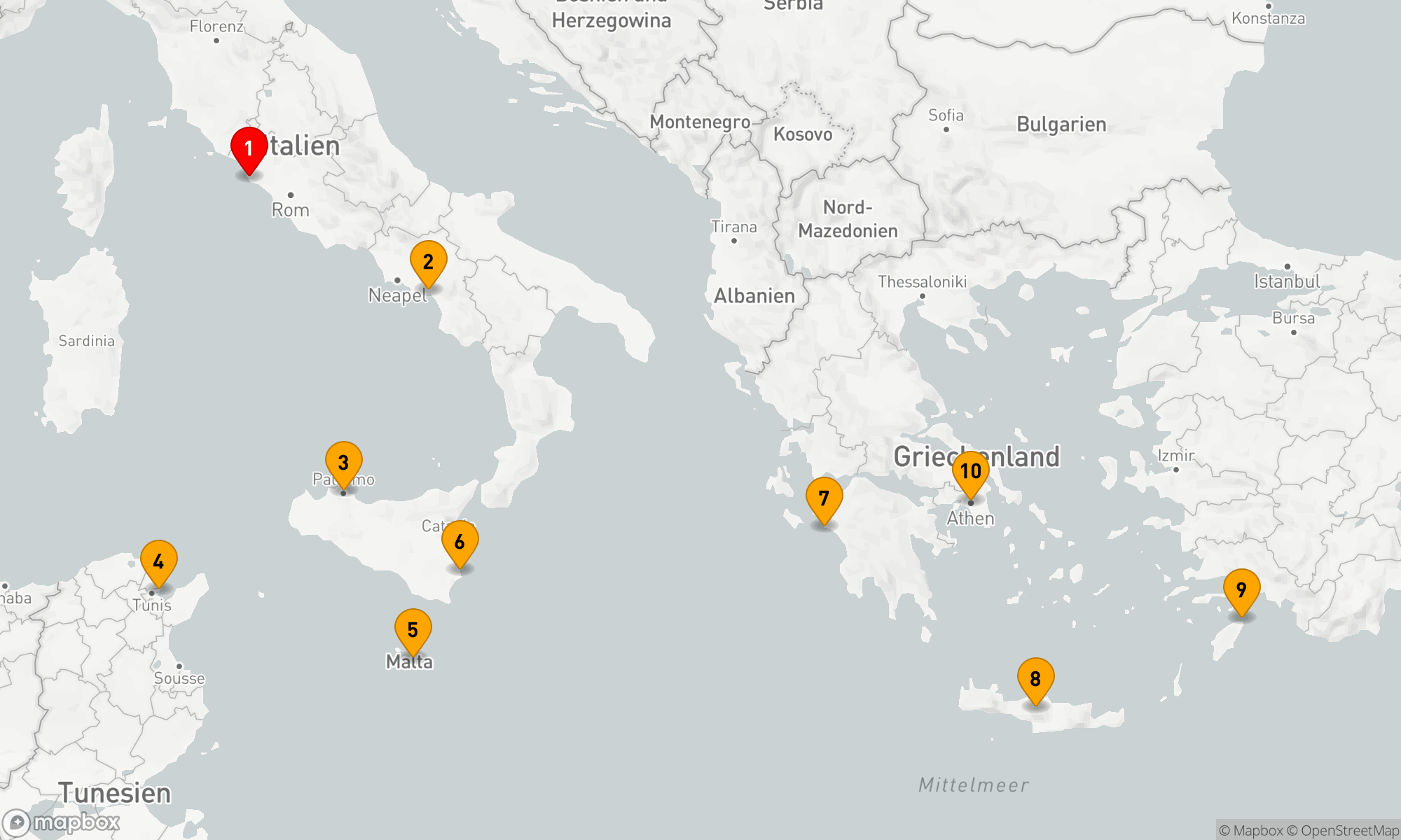 Route 9 Nächte - GREEK & ITALIAN ISLES
