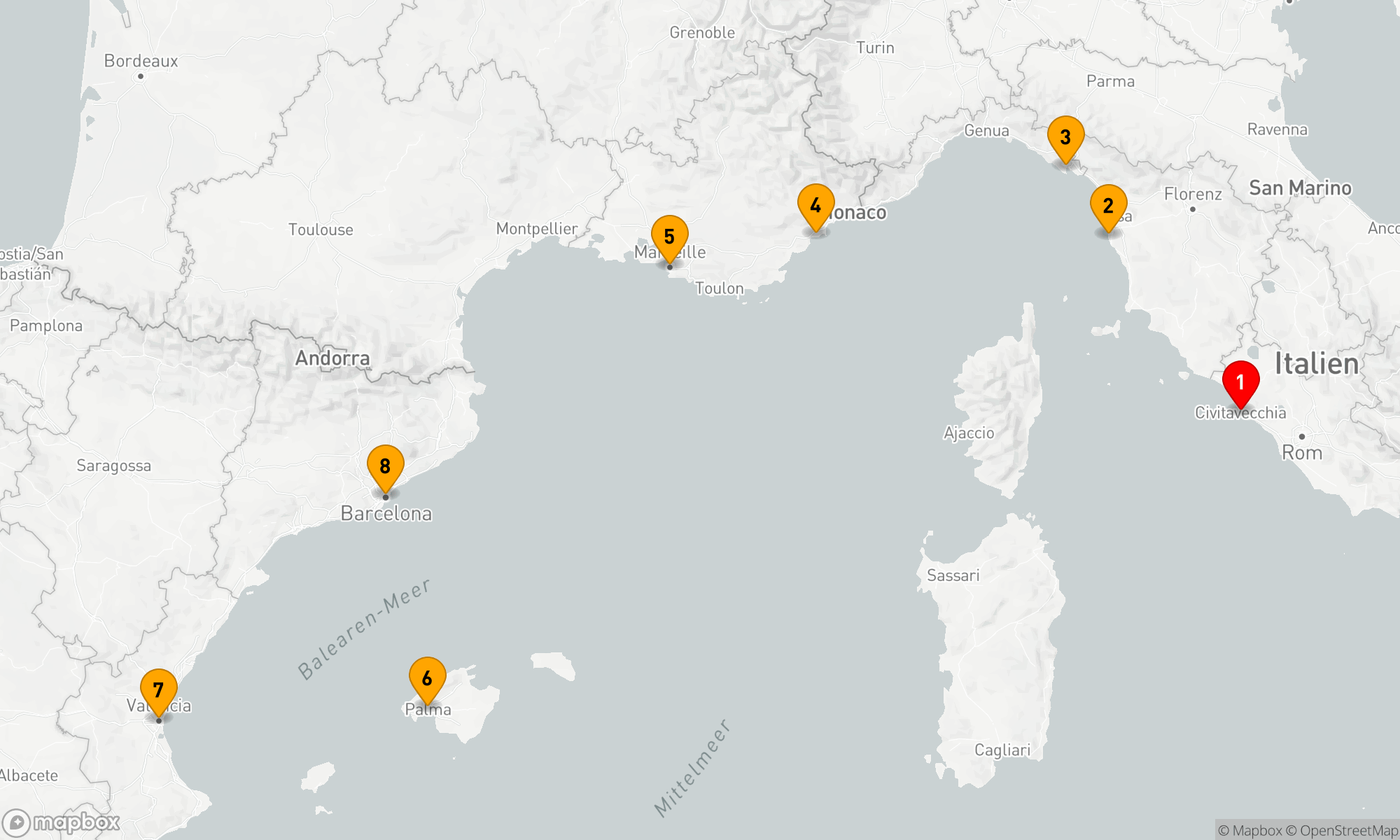 Route 7 Nächte - RIVIERA RADIANCE