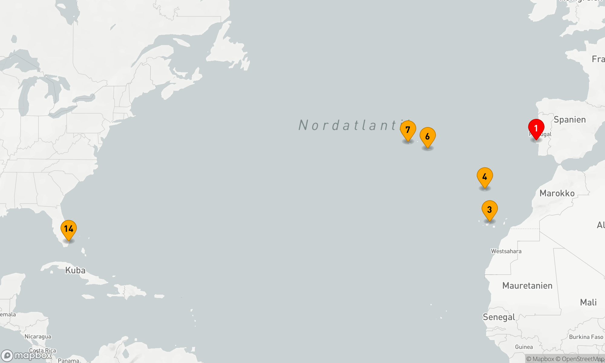 Route 13 Nächte - VOYAGE TO THE NEW WORLD