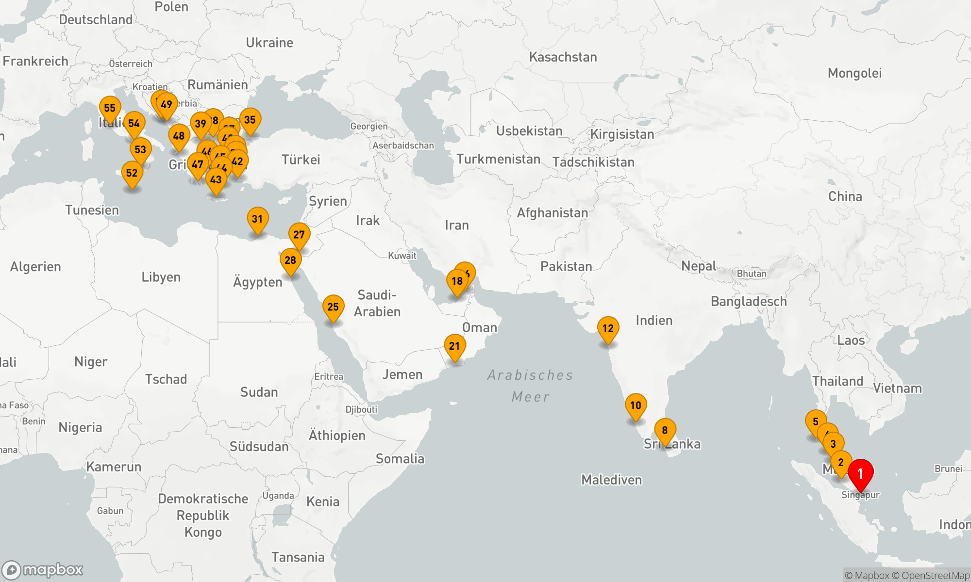 Route 54 Nächte - EMIRATES & EMPIRES