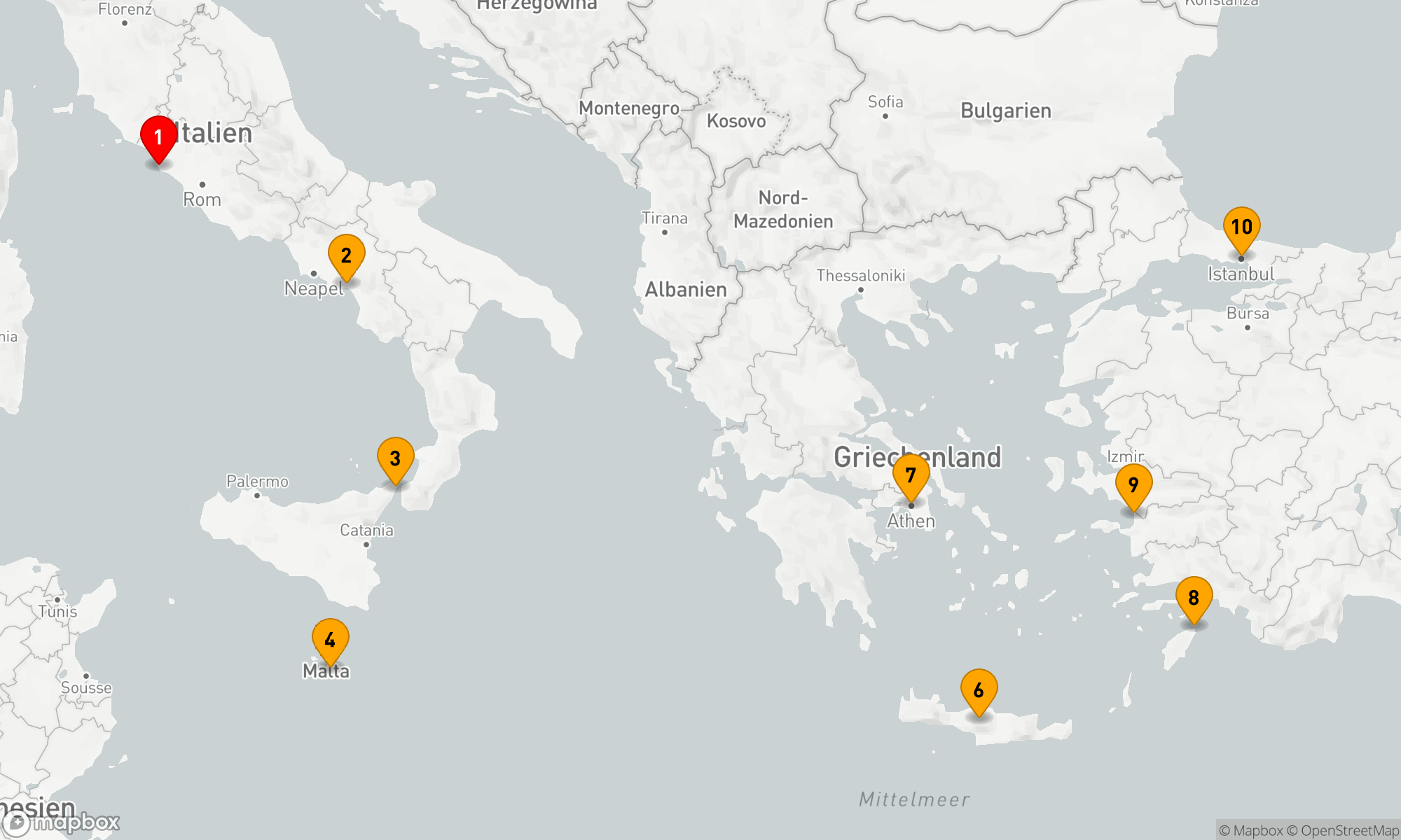 Route 10 Nächte - ANCIENT CIVILIZATIONS