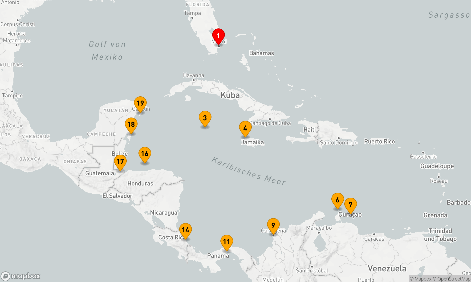 Route 20 Nächte - TREASURES OF THE TROPICS