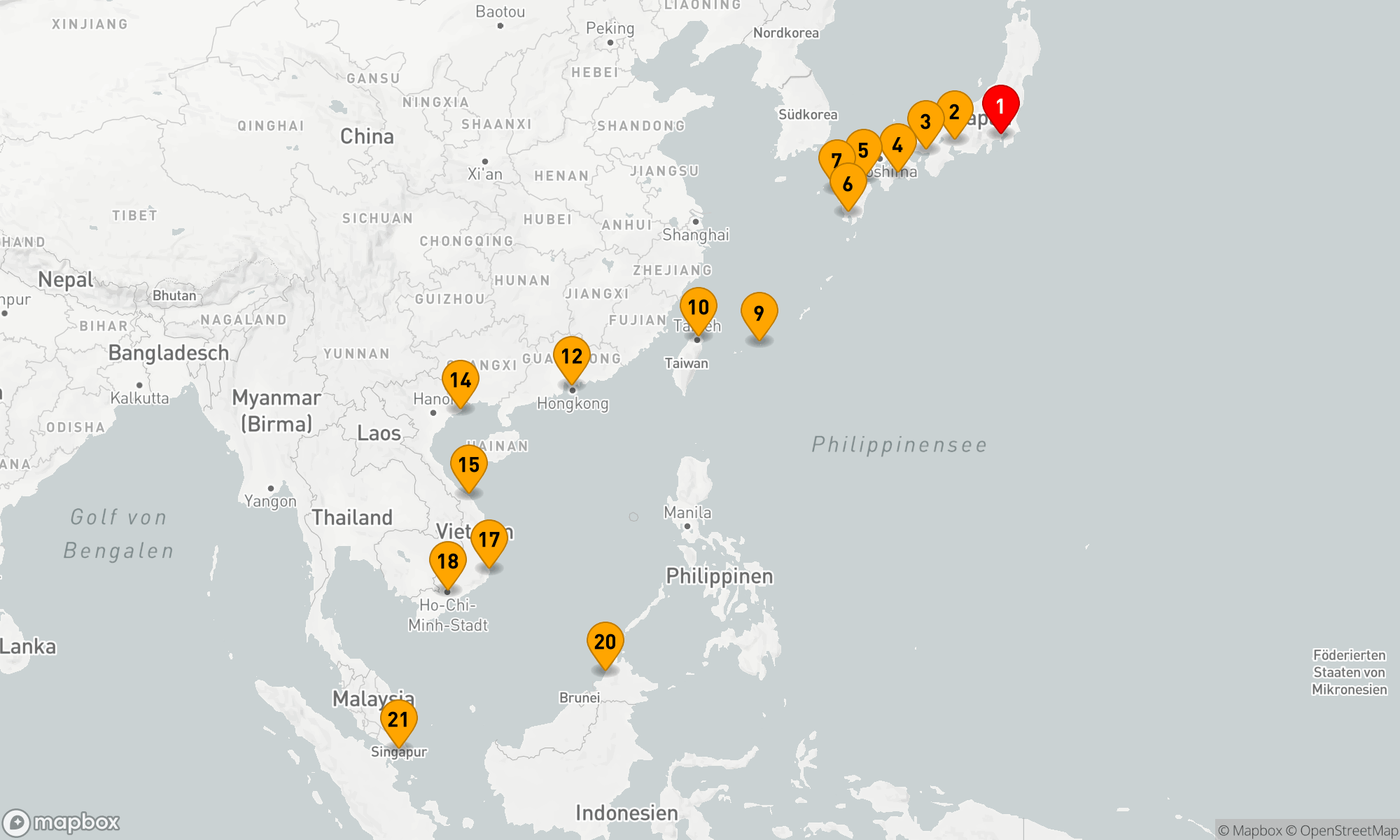 Route 20 Nächte - ASTOUNDING ASIA