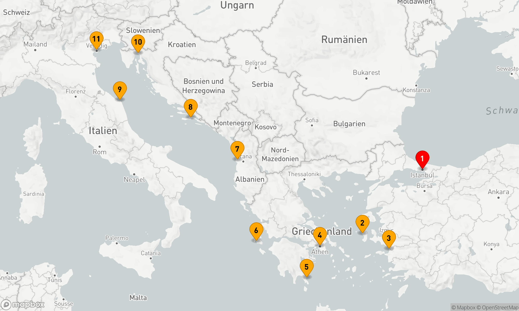 Route 10 Nächte - RELICS & RIVIERAS