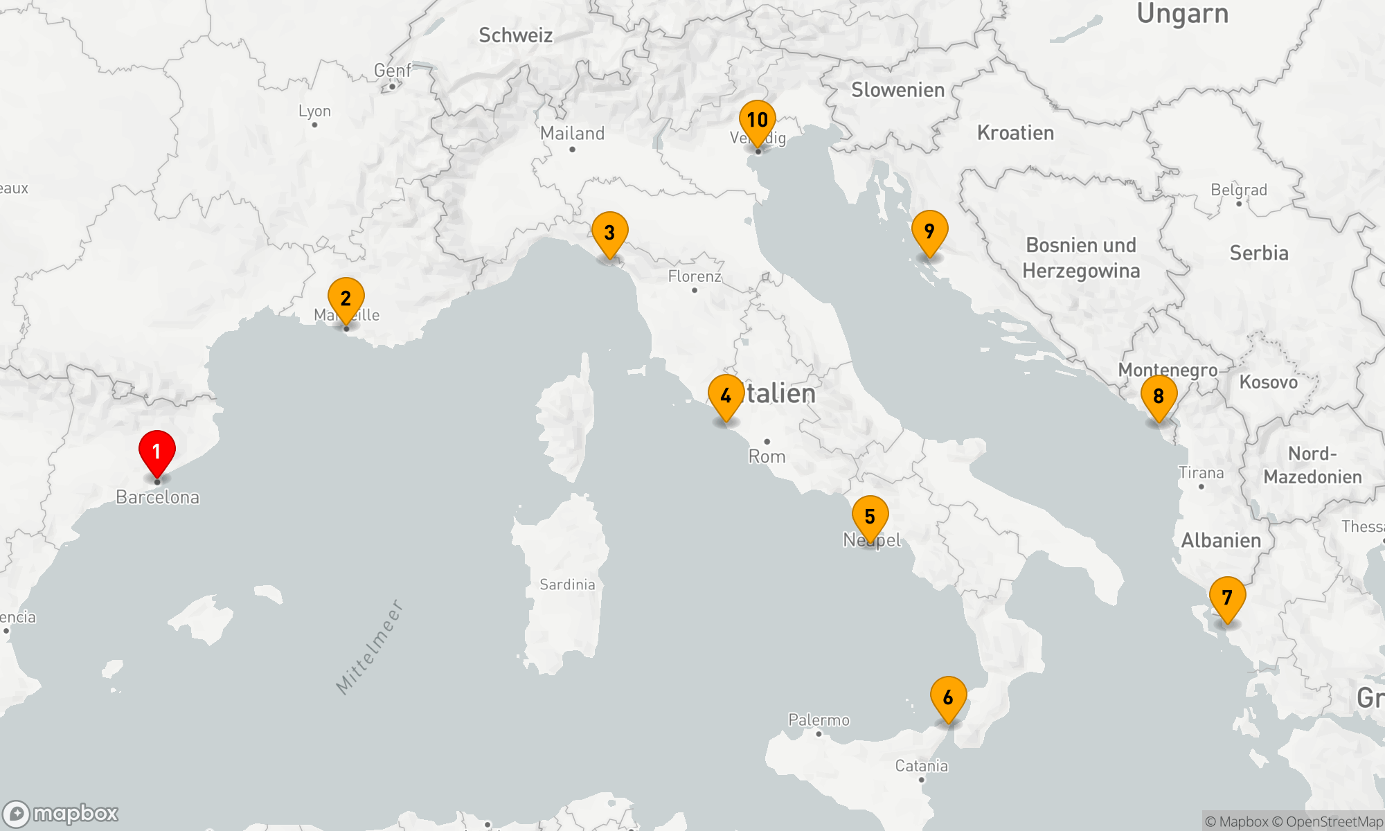 Route 9 Nächte - ROMANTIC LOCALES & CANALS