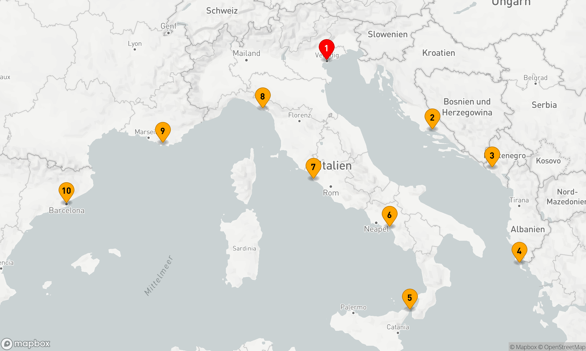 Route 9 Nächte - VENETIAN & ROMAN REVELRY