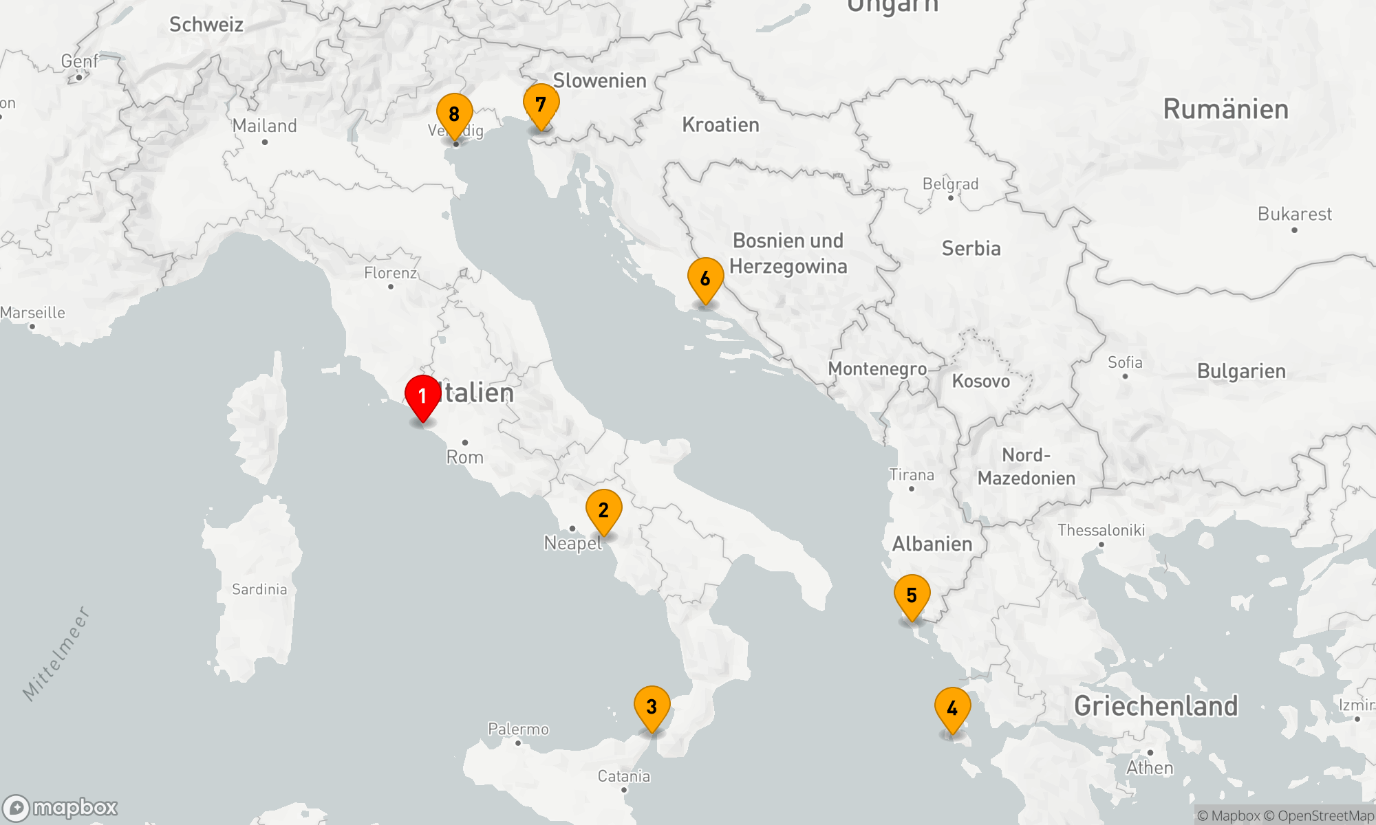 Route 7 Nächte - MOUNT ETNA TO LAKE BLED