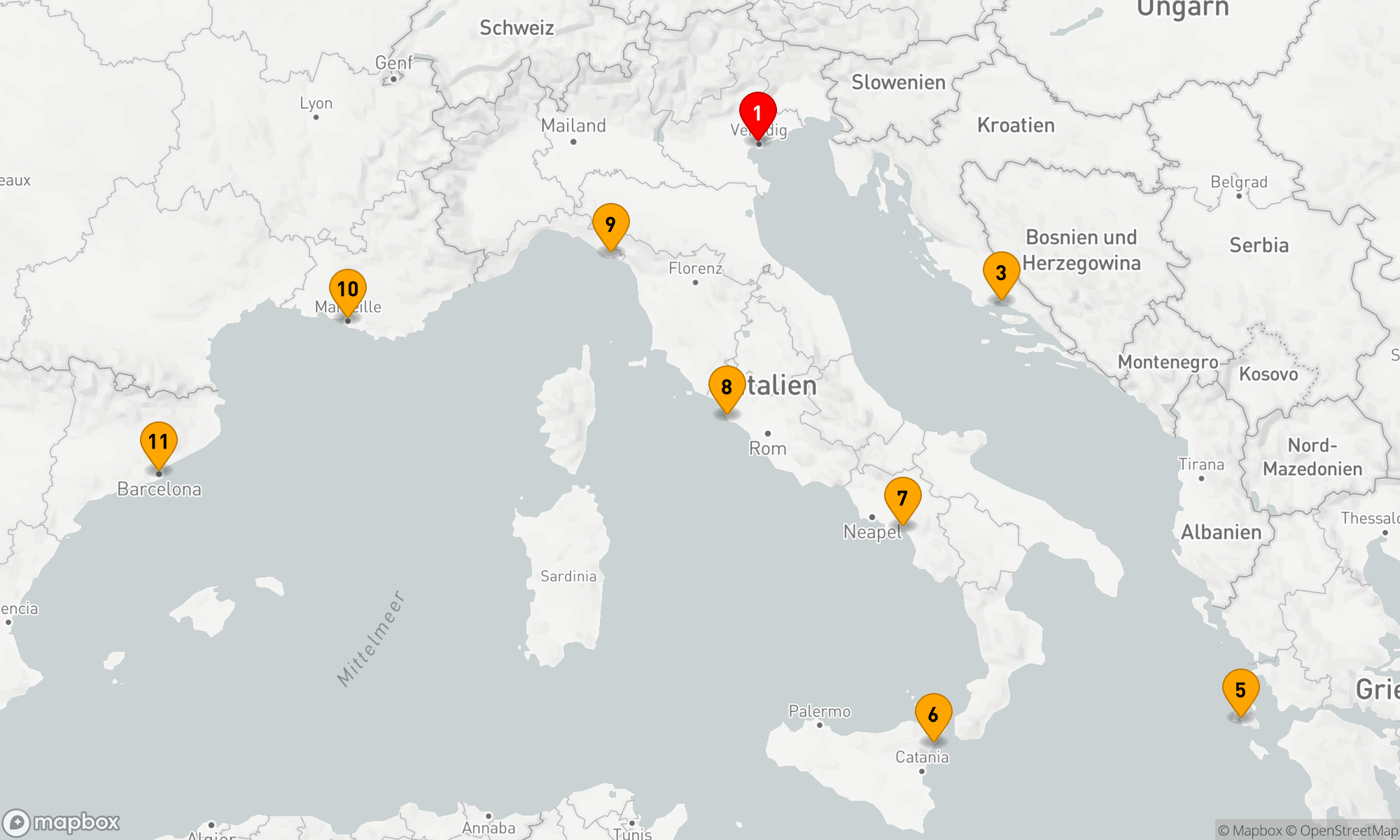 Route 10 Nächte - VENETIAN SUNSET