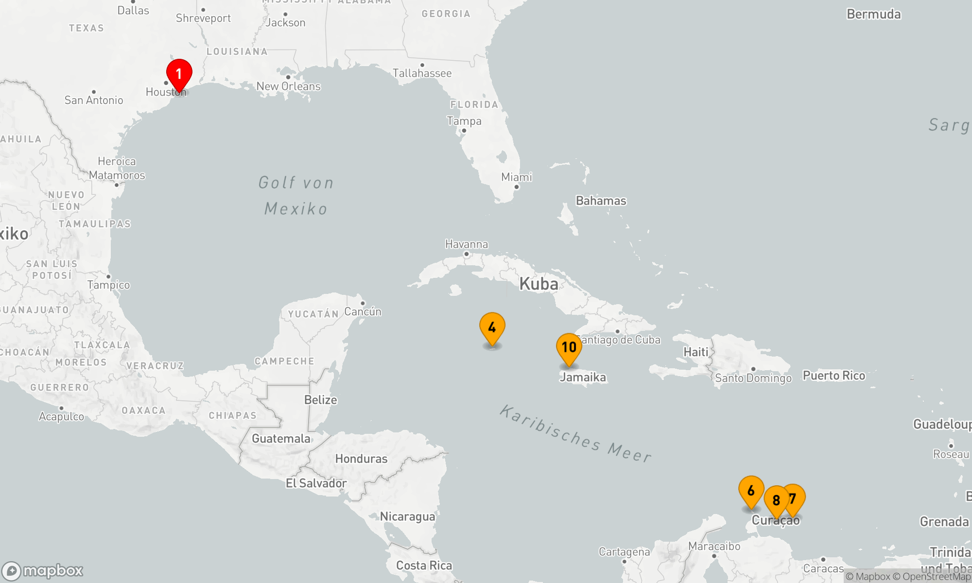 Route 12 Nächte - Südliche Karibik
