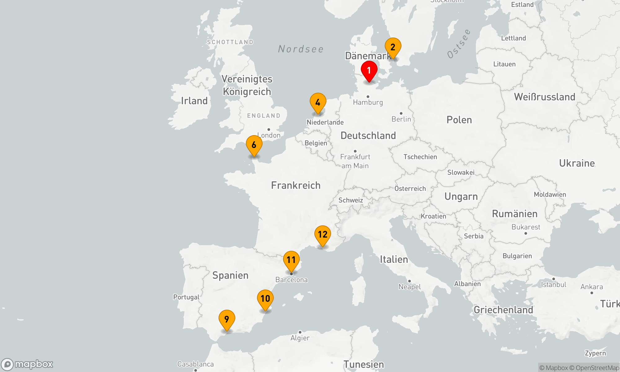Route 11 Nächte - Europäische Küstenschätze