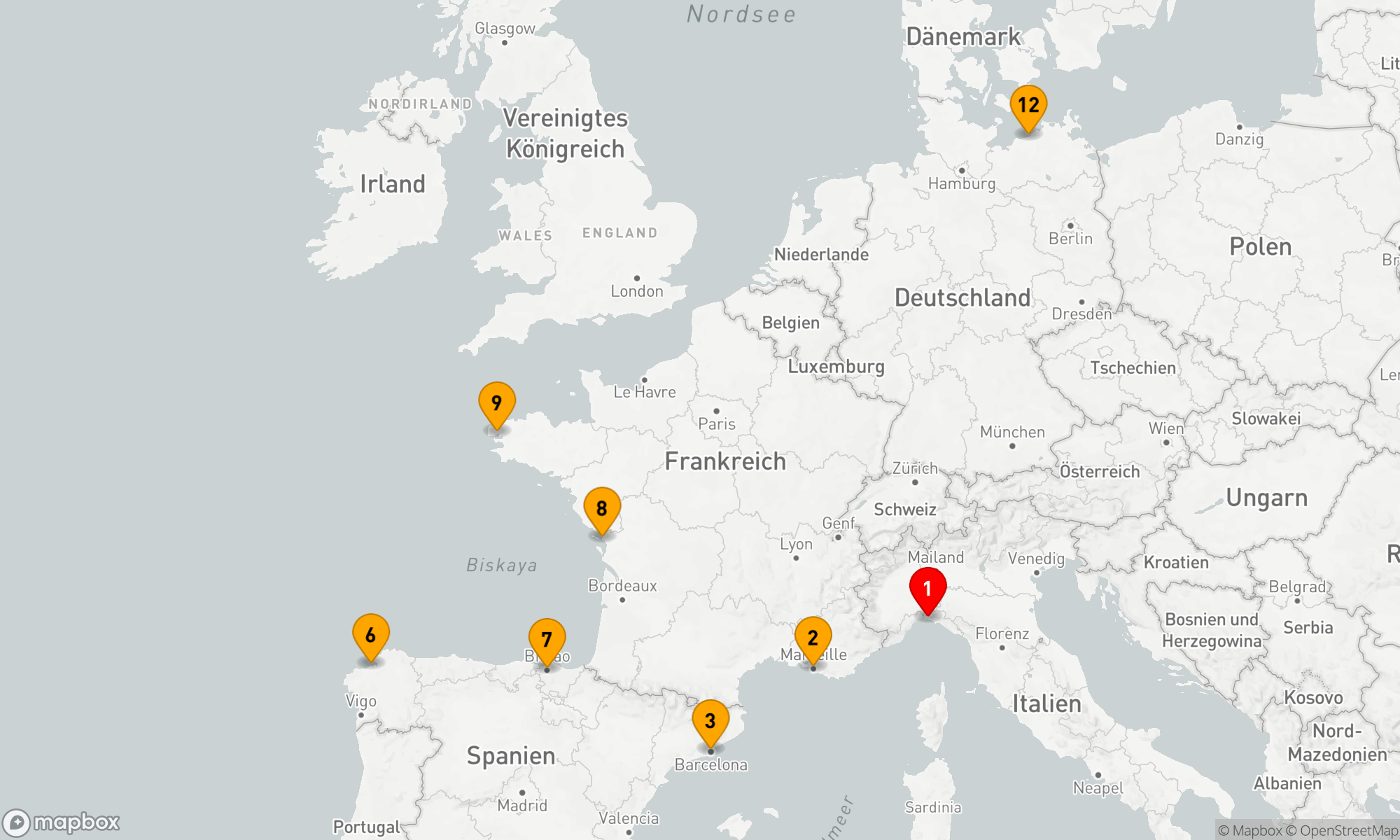 Route 11 Nächte - Europa Erkundungsfahrt