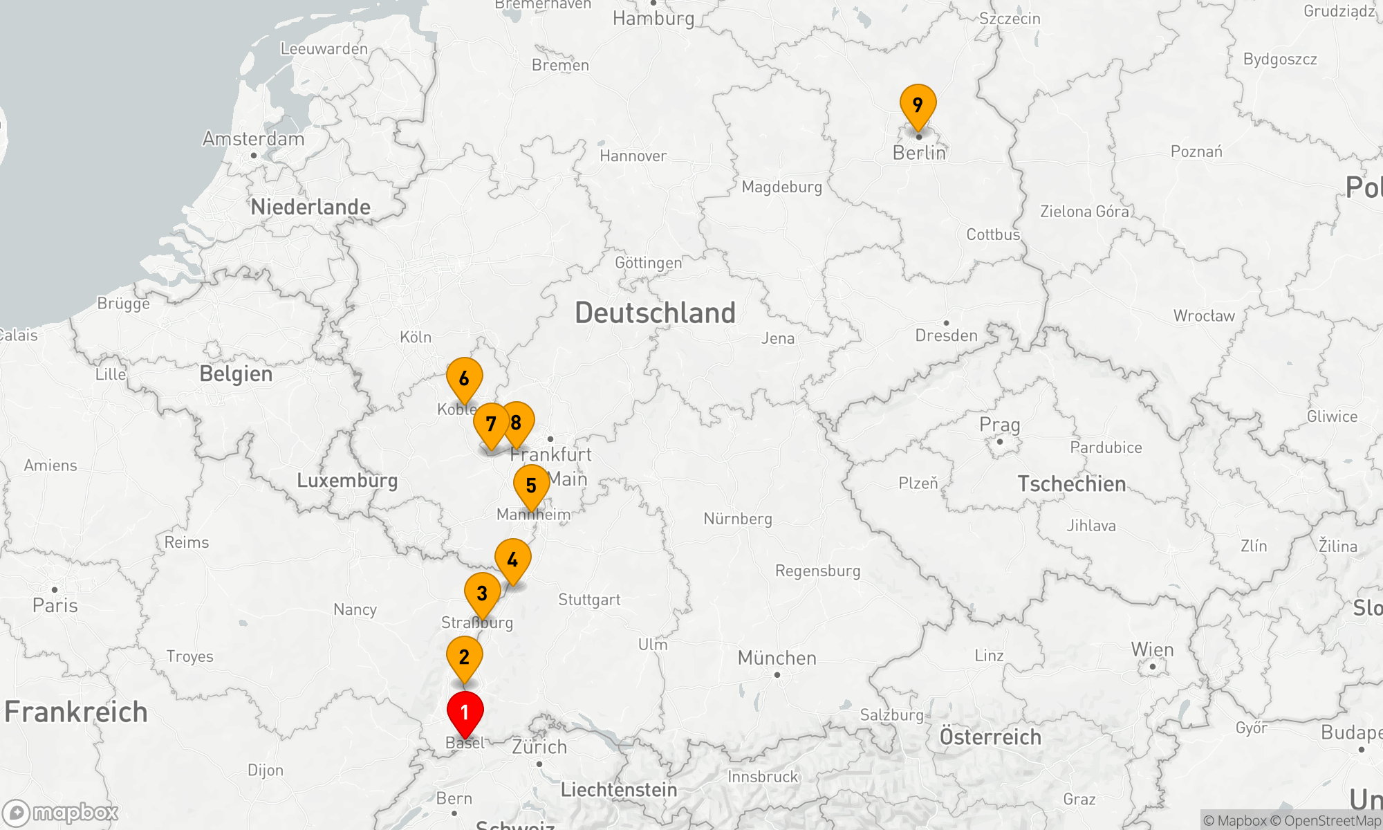 Route 10 Nächte - Der majestätische Rhein & Berlin