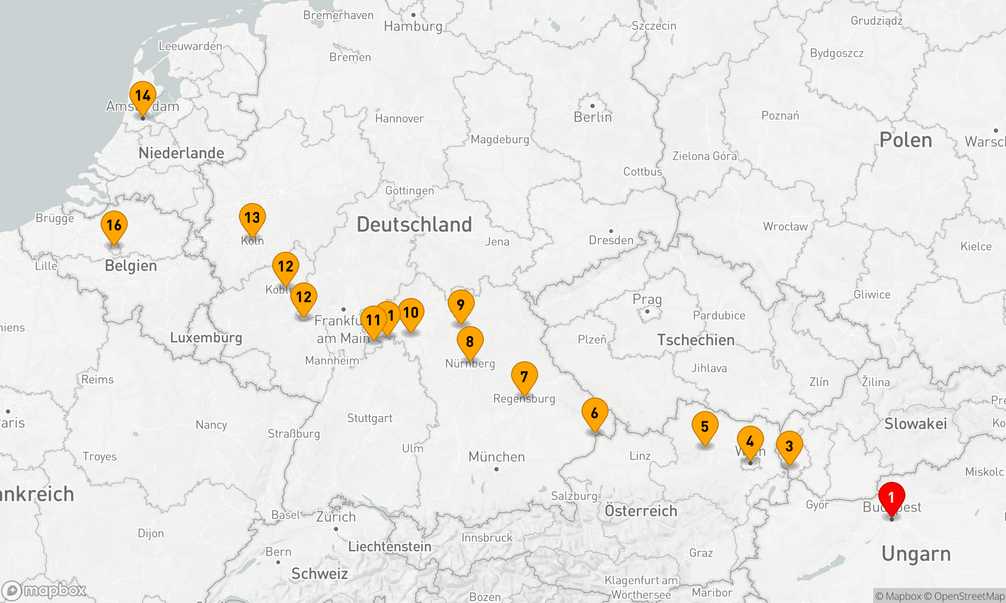 Route 17 Nächte - Pracht Europas & Belgische Köstlichkeiten