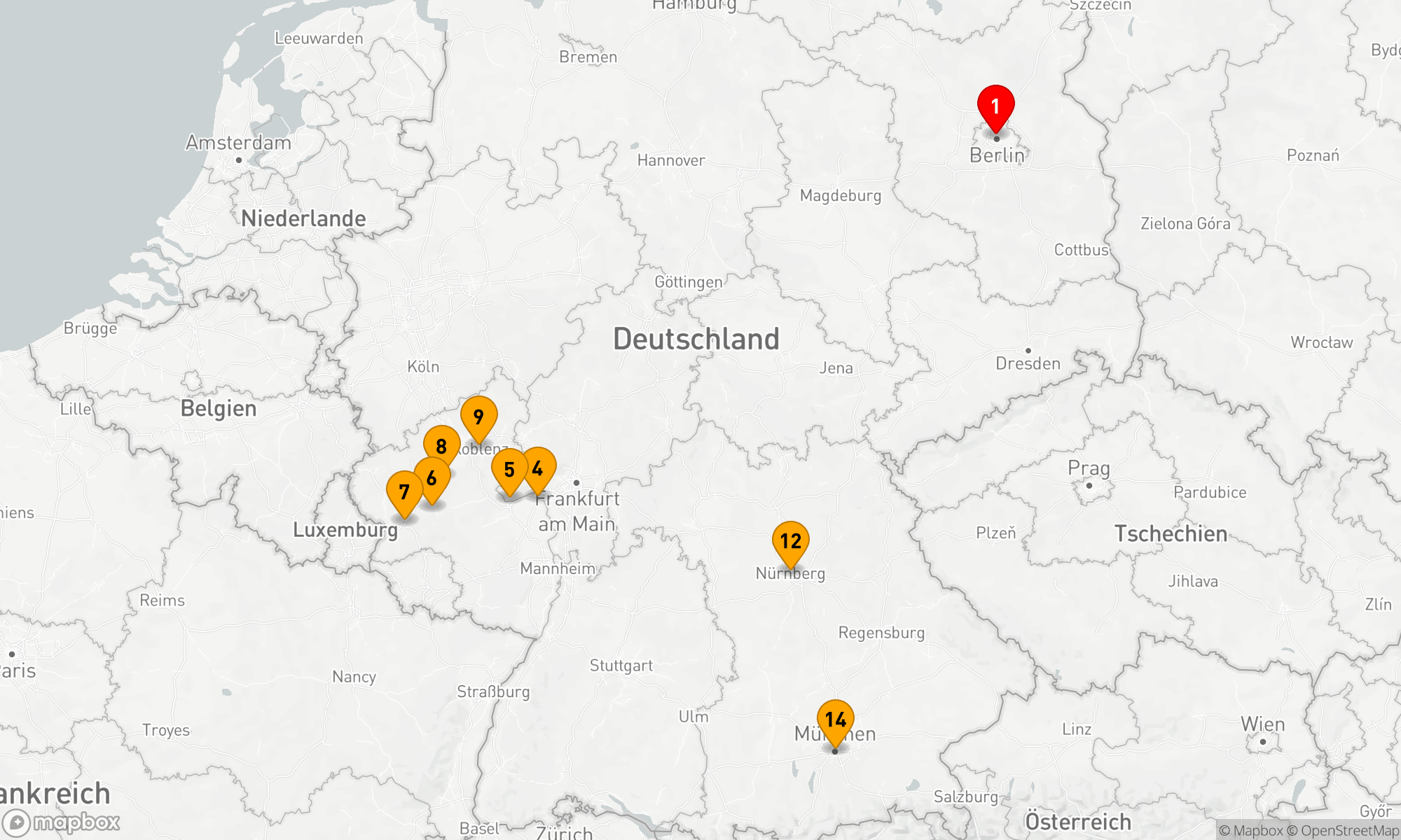 Route 13 Nächte - Höhepunkte Deutschlands & Legendäres an Rhein und Mosel