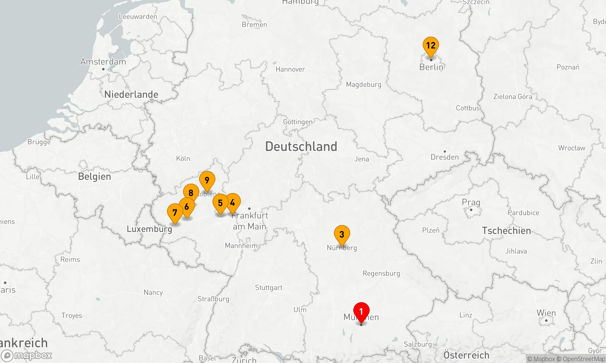 Route 13 Nächte - Höhepunkte Deutschlands & Legendäres an Rhein und Mosel