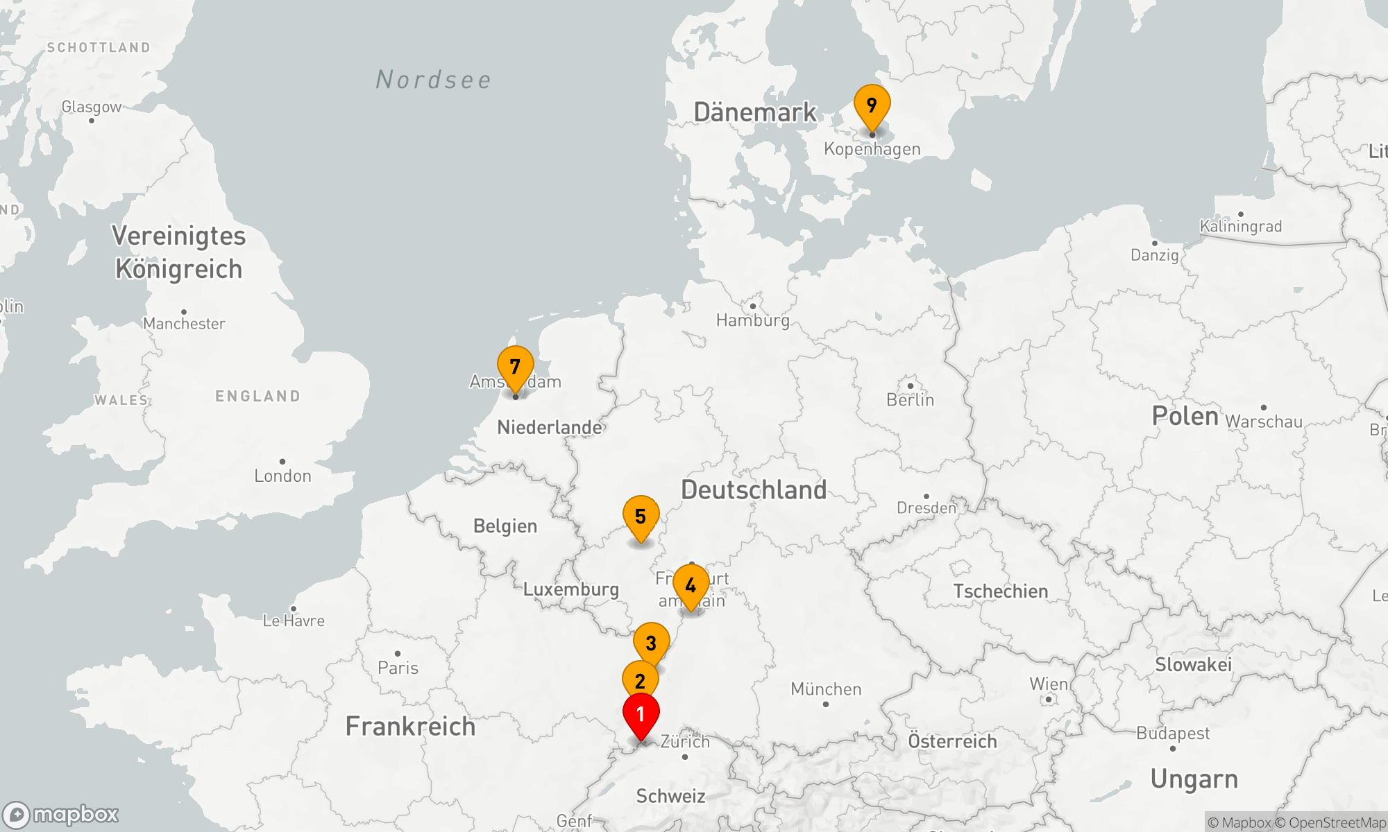 Route 10 Nächte - Juwelen des Rheins & Kopenhagen