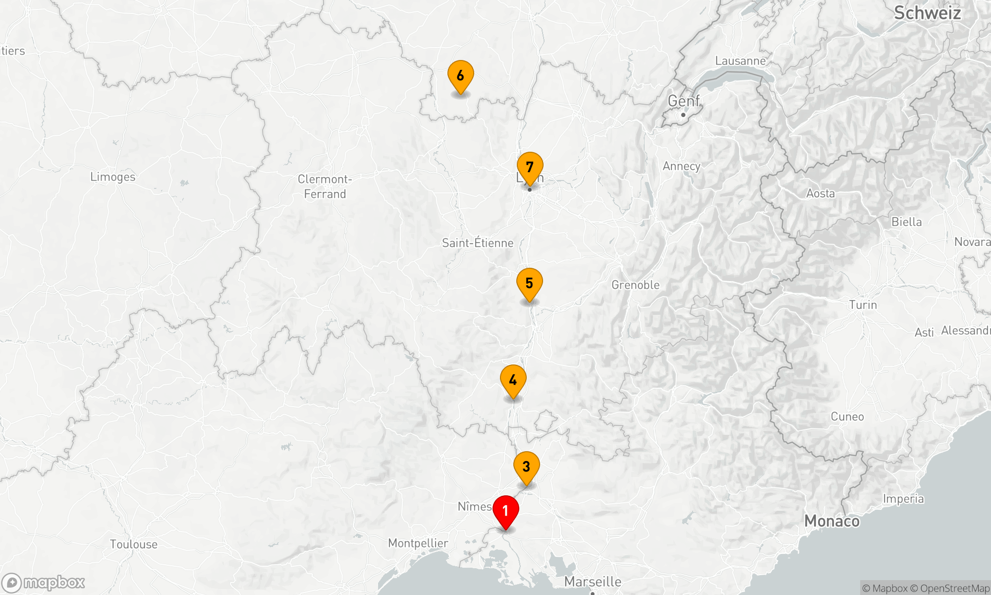 Route 7 Nächte - Sensationen in Lyon und der Provence