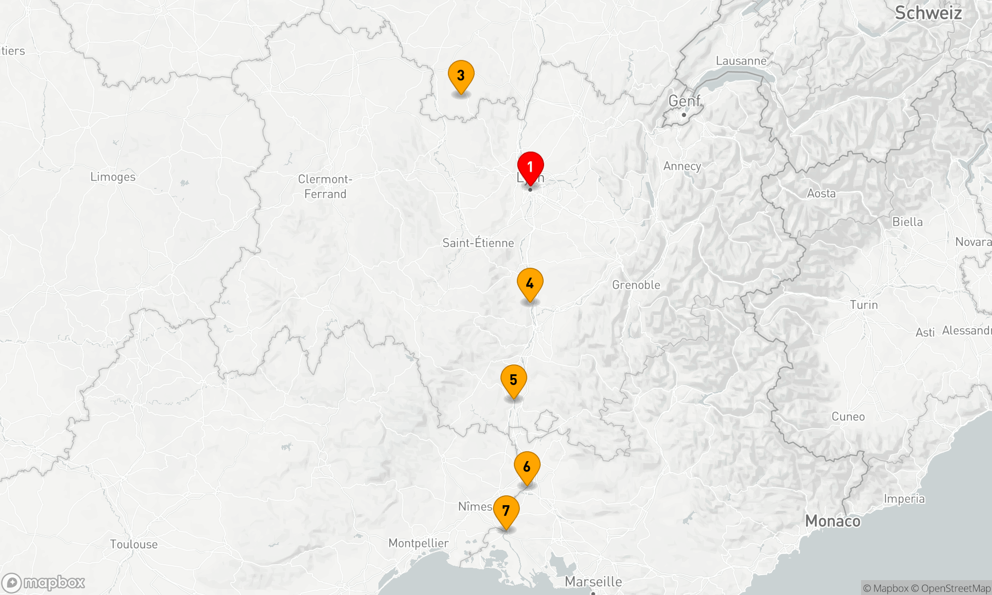 Route 7 Nächte - Sensationen in Lyon und der Provence