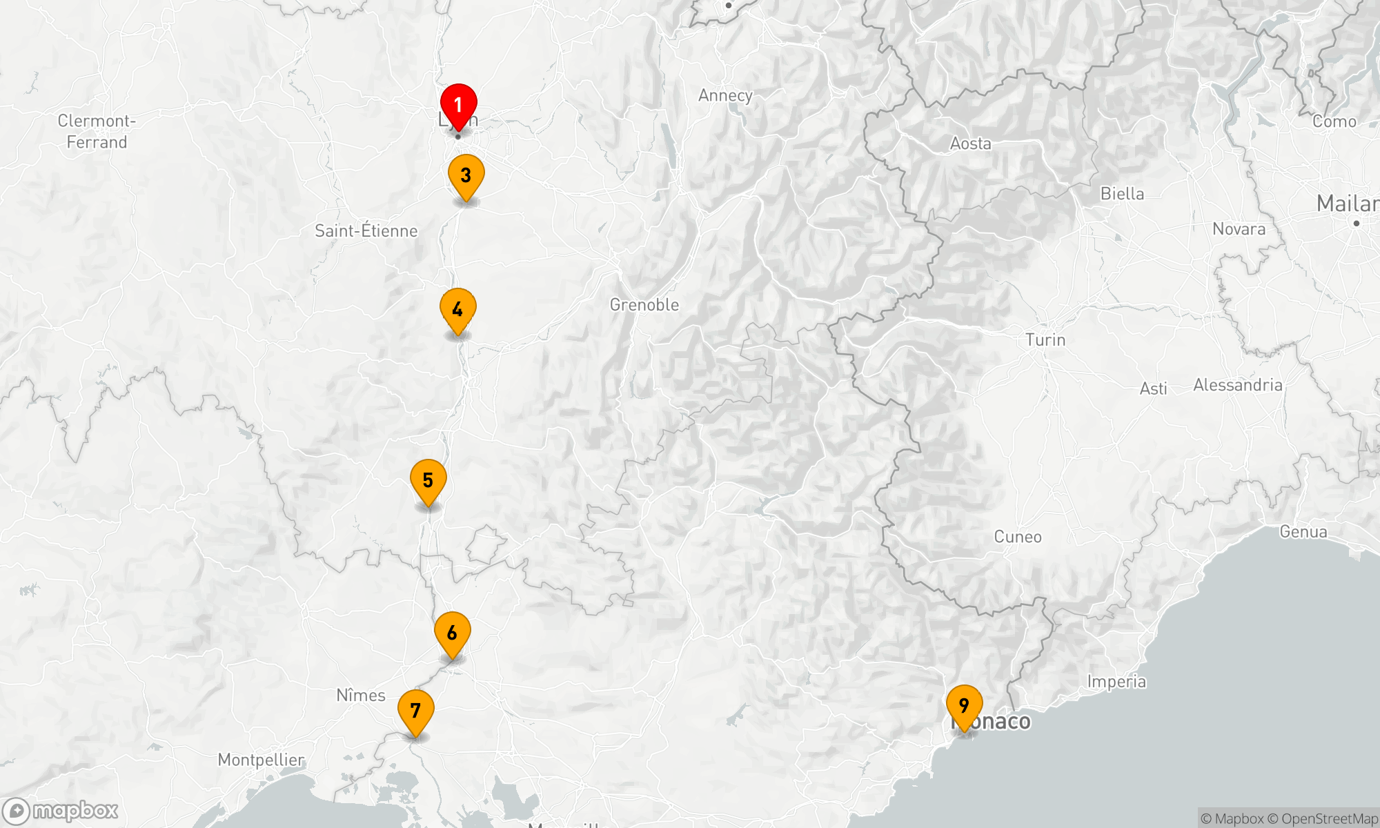 Route 10 Nächte - Sensationen von Lyon und Provence & Nizza