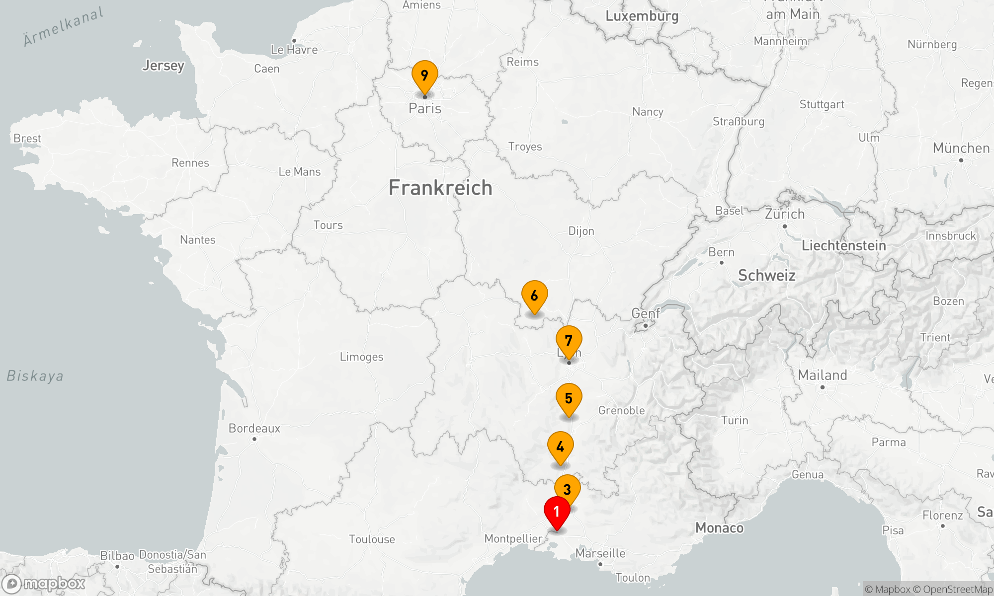Route 9 Nächte - Sensationen in Lyon und der Provence & Paris