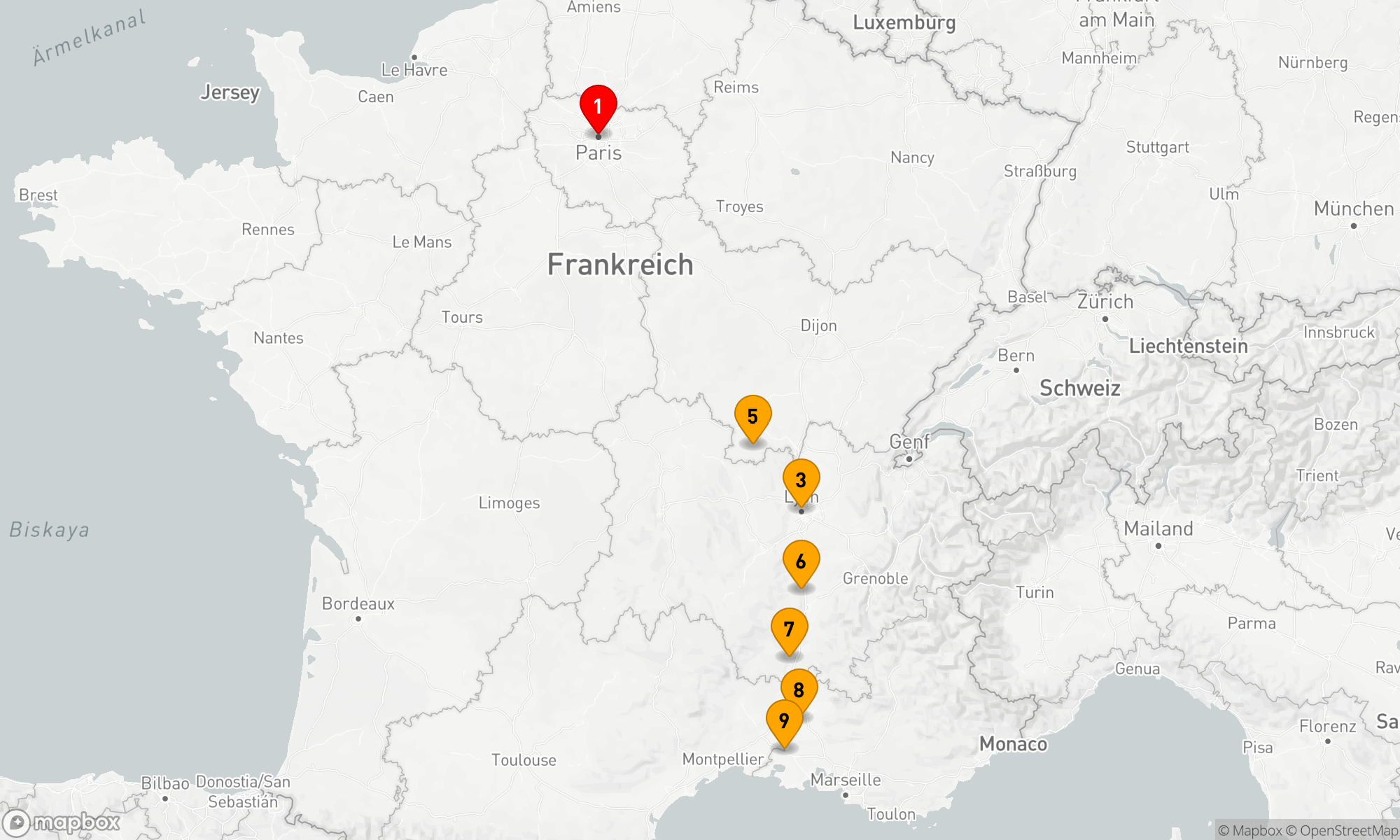 Route 9 Nächte - Paris & Sensationen von Lyon und der Provence