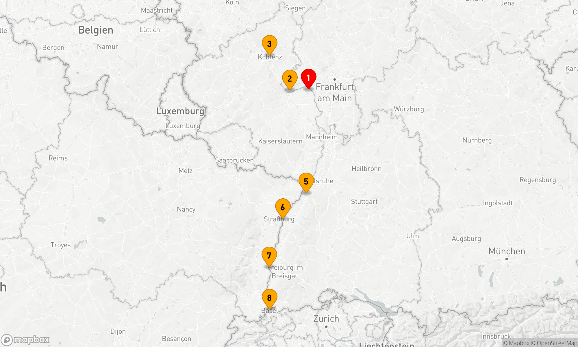 Route 7 Nächte - Der majestätische Rhein