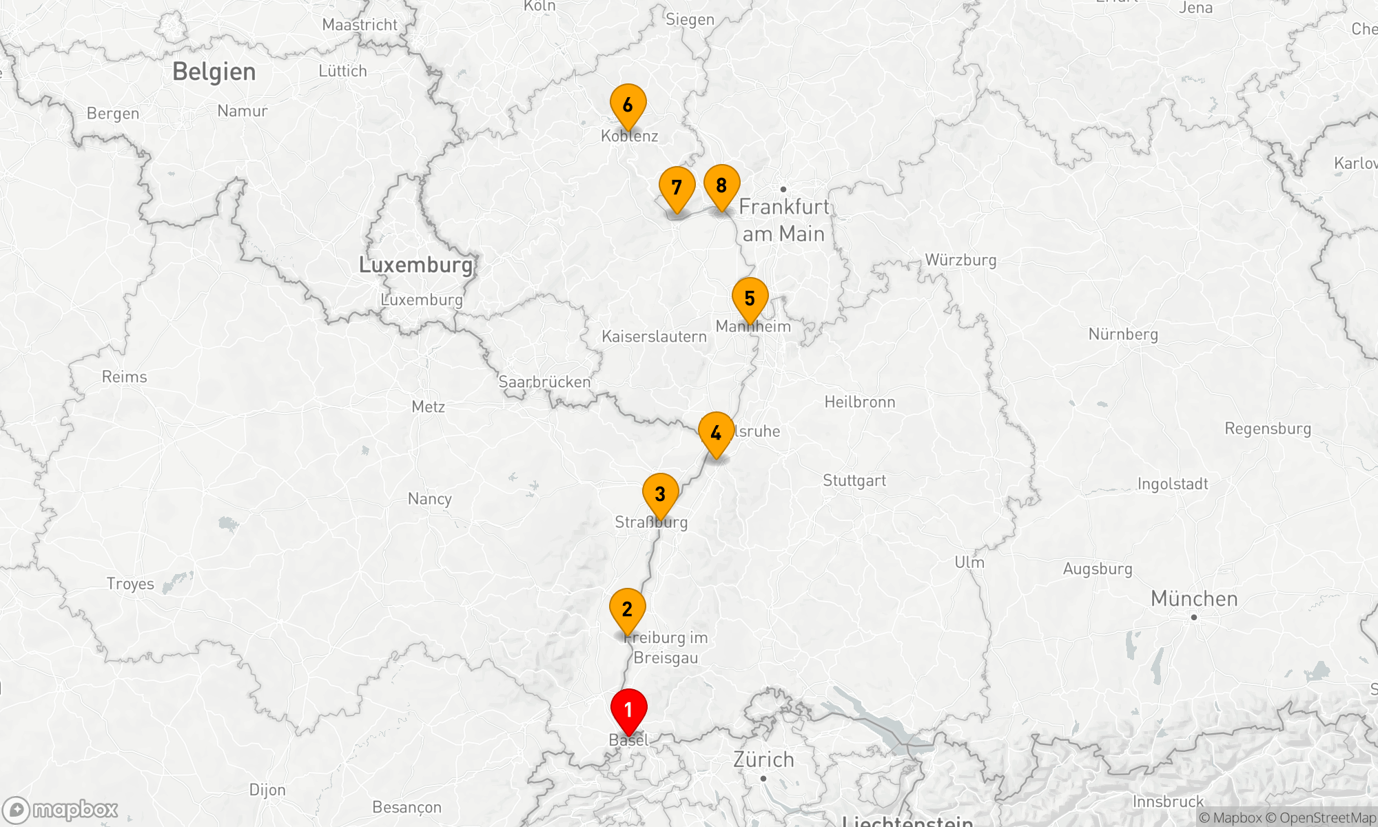 Route 7 Nächte - Der majestätische Rhein