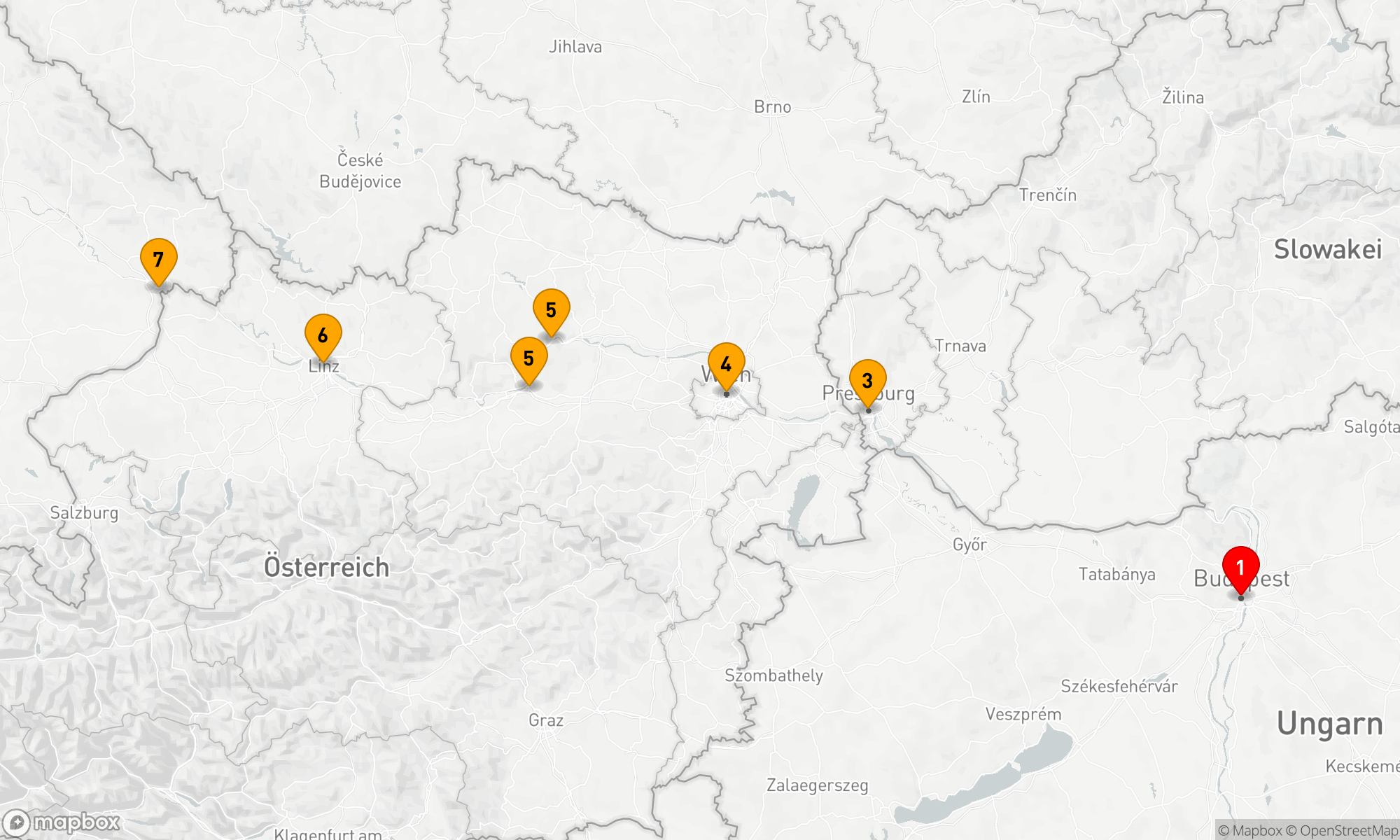 Route 7 Nächte - Vorsaison auf der Donau