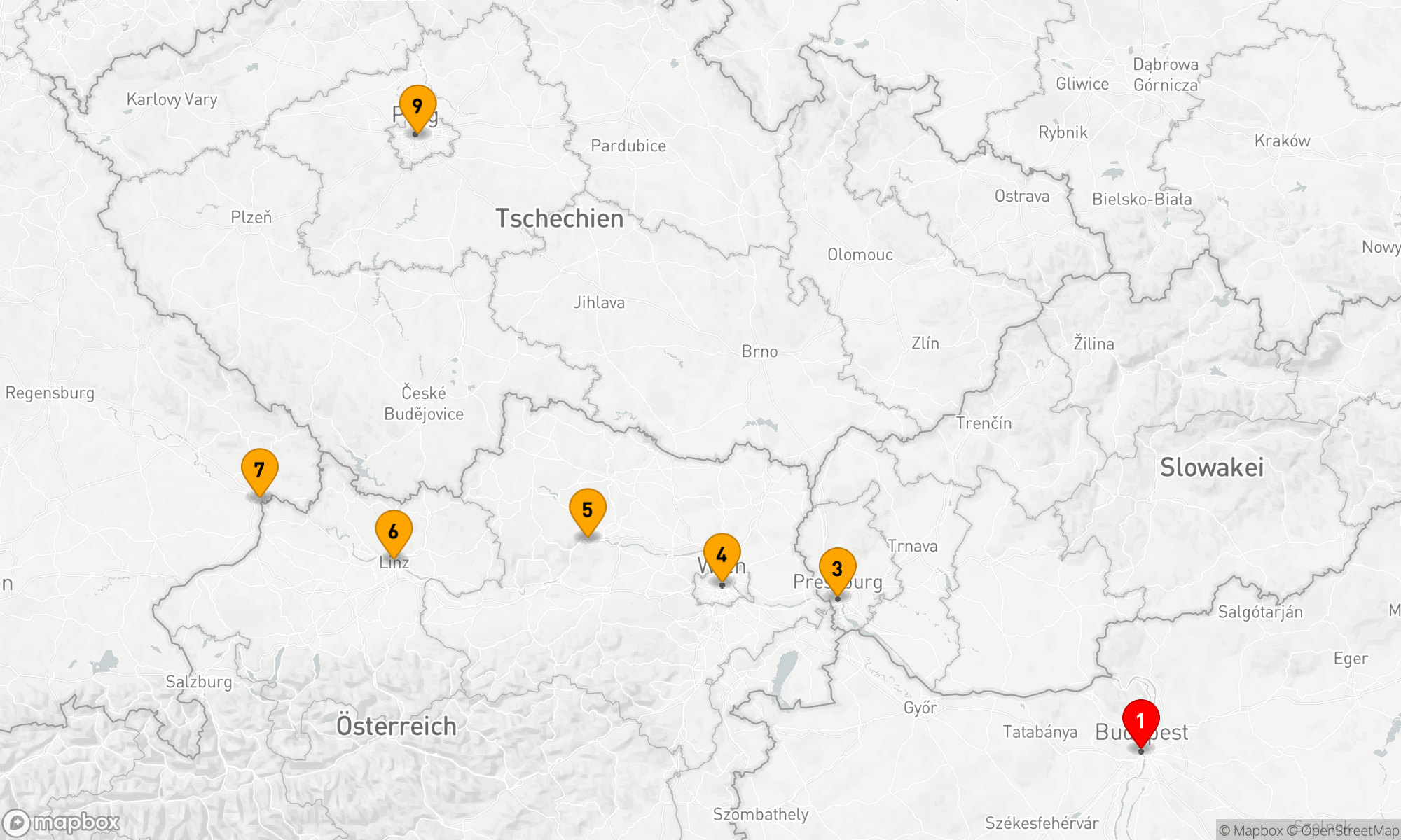 Route 10 Nächte - Weihnachtsmärkte an der Donau & Classic Prague