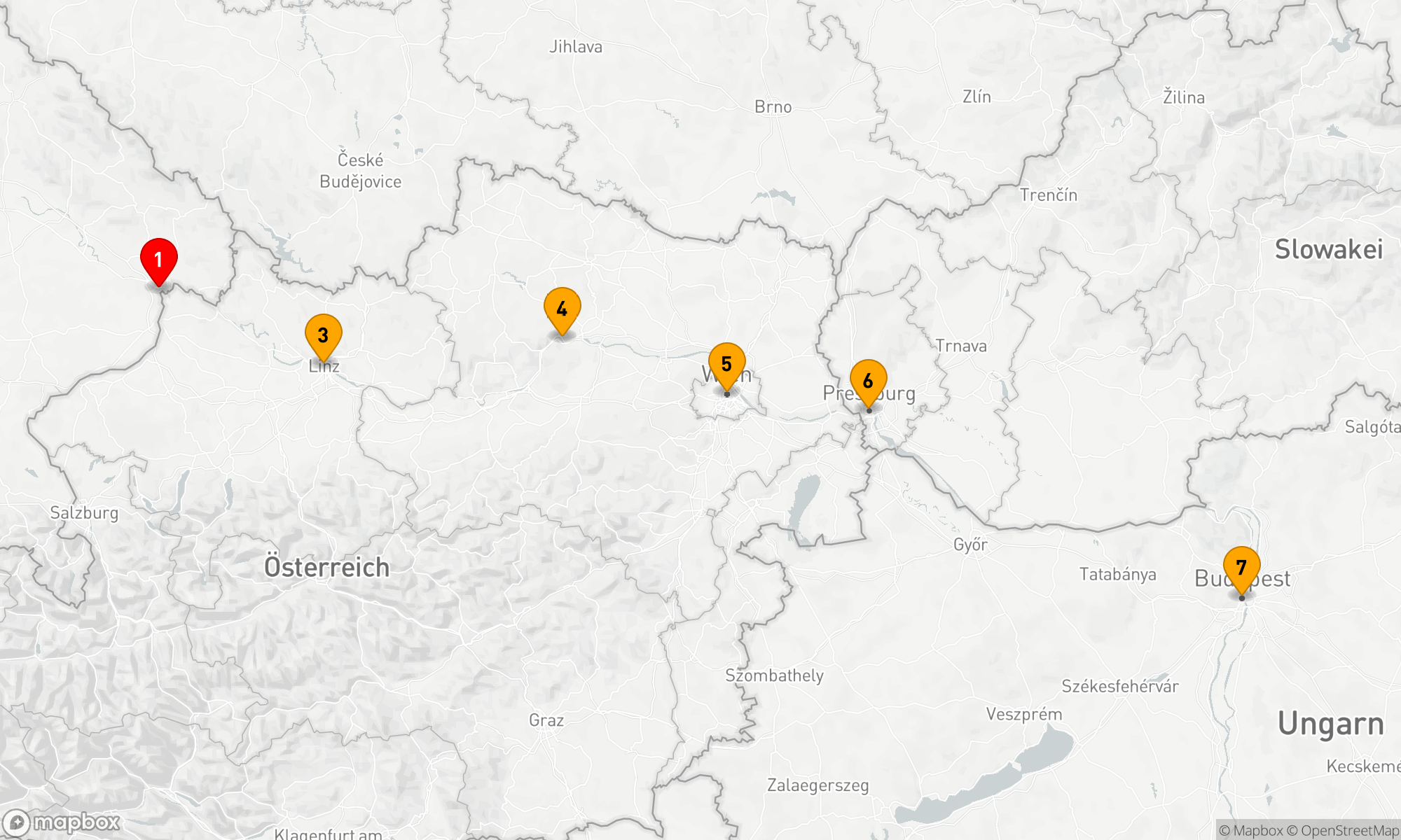 Route 7 Nächte - Weihnachtsmärkte an der Donau