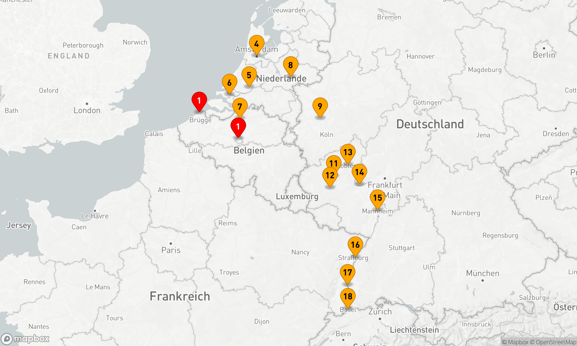 Route 17 Nächte - Romantischer Rhein & Mosel mit Brügge