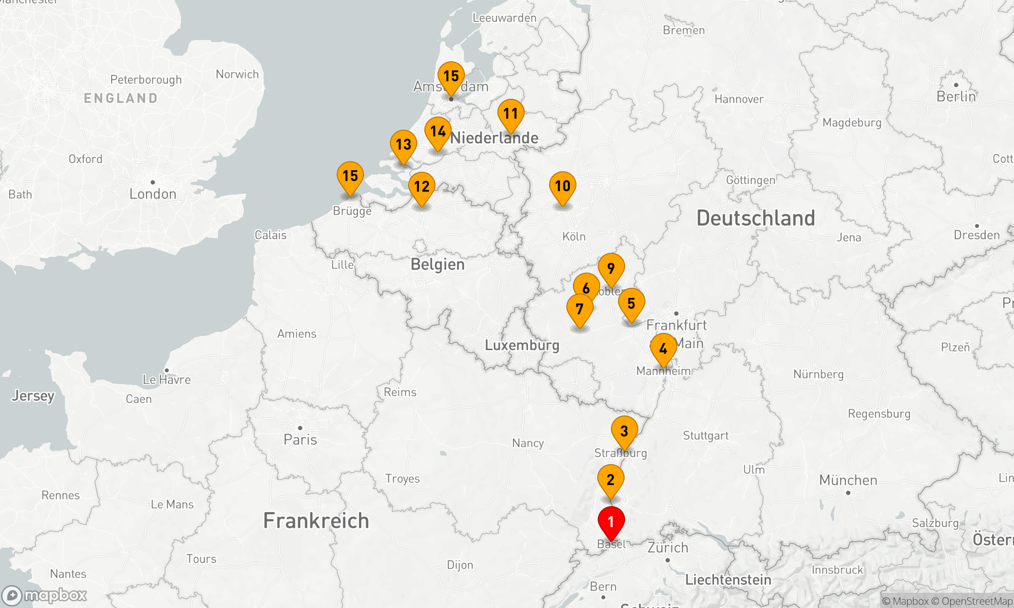 Route 17 Nächte - Romantischer Rhein & Mosel mit Brügge