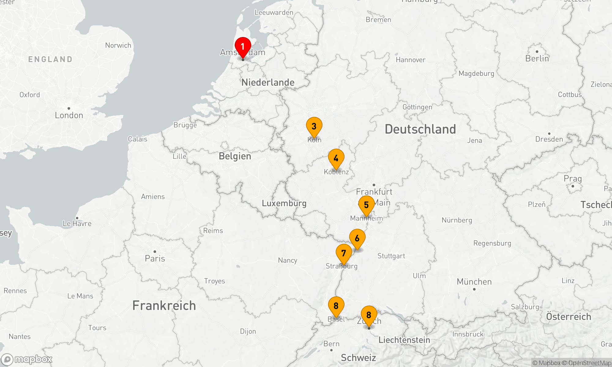 Route 7 Nächte - Rhein Highlights