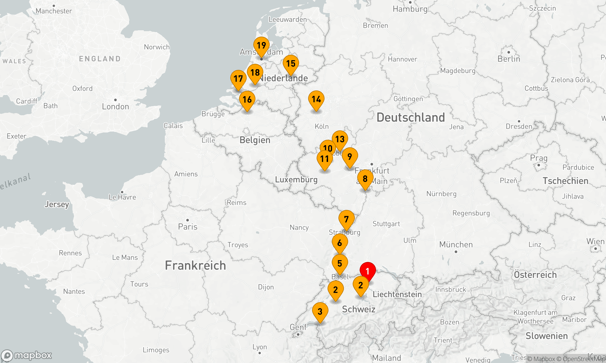 Route 18 Nächte - Romantischer Rhein & Mosel mit der Schweiz