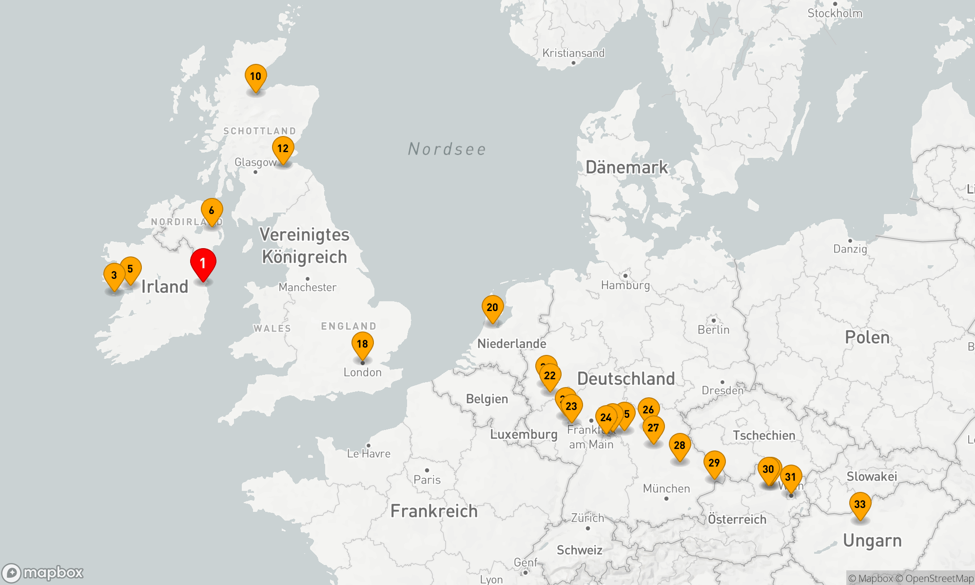 Route 33 Nächte - Jewels of Europe mit Majestic Britain & Ireland und Edinburgh Military Tattoo
