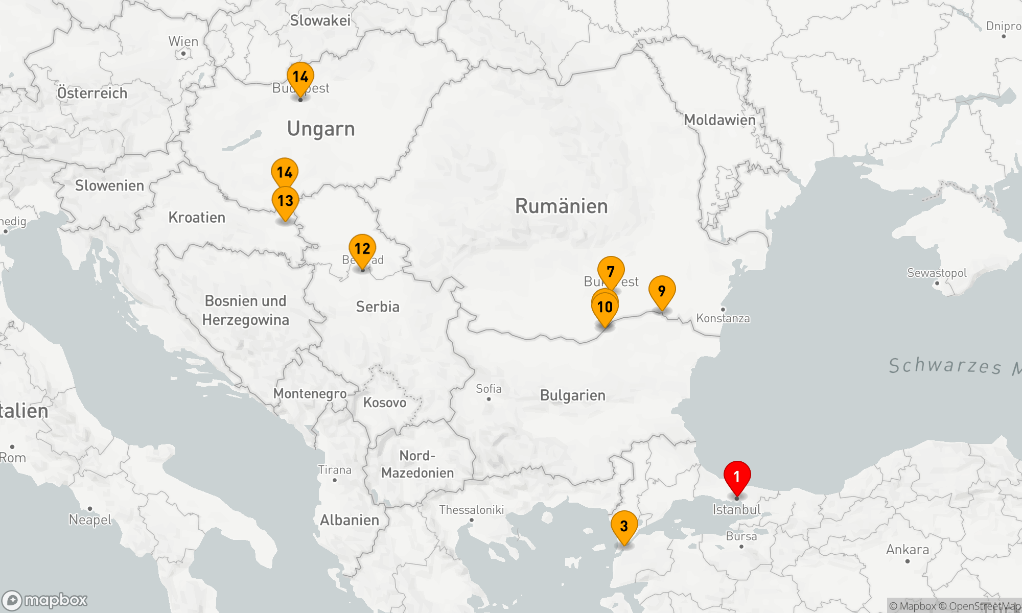 Route 16 Nächte - Osteuropa & Balkan mit der Türkei & Budapest enthüllt