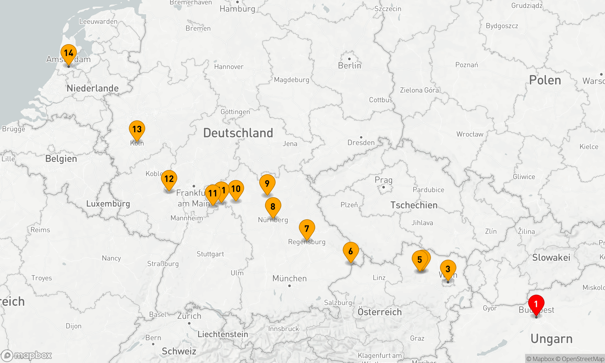 Route 14 Nächte - Weihnachtsmärkte