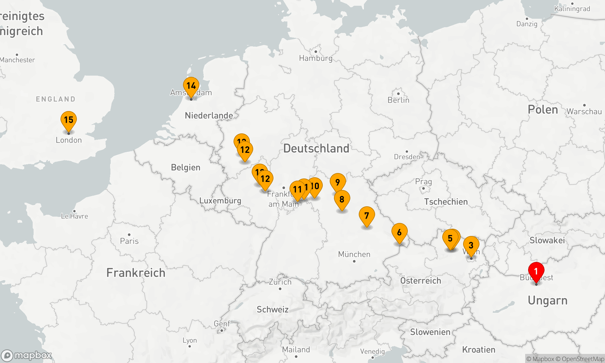 Route 17 Nächte - Juwelen Europas mit London