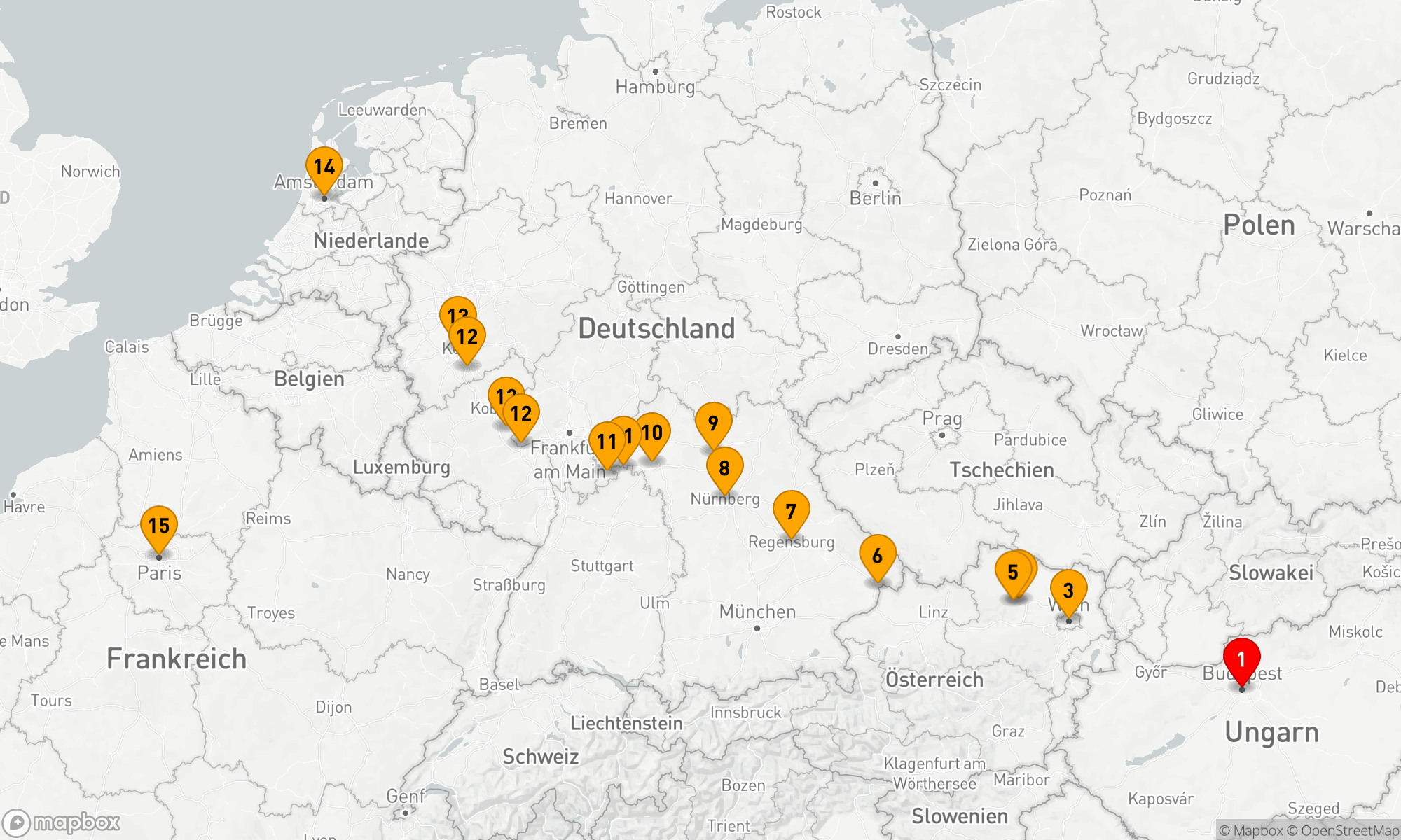 Route 17 Nächte - Juwelen Europas mit Paris