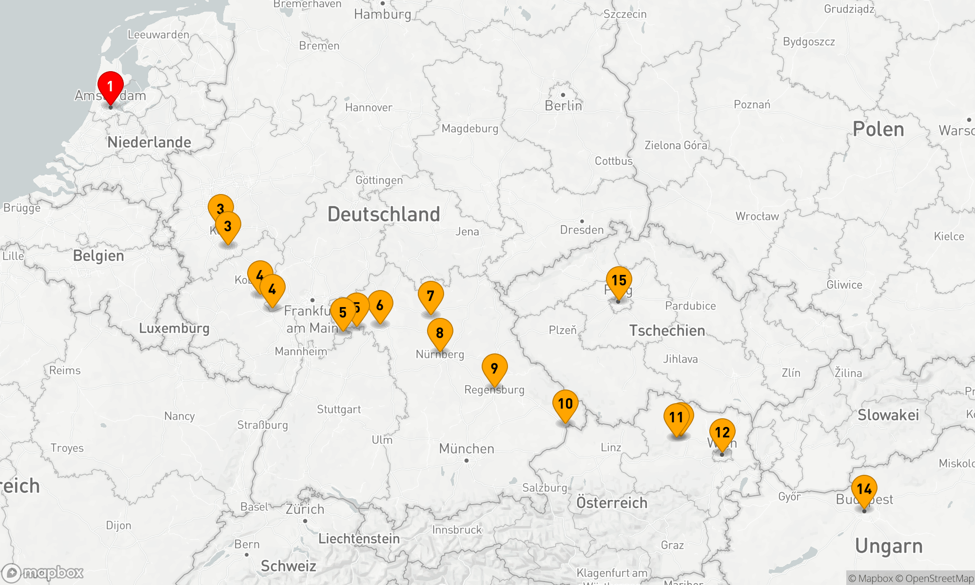 Route 17 Nächte - Juwelen Europas mit Prag