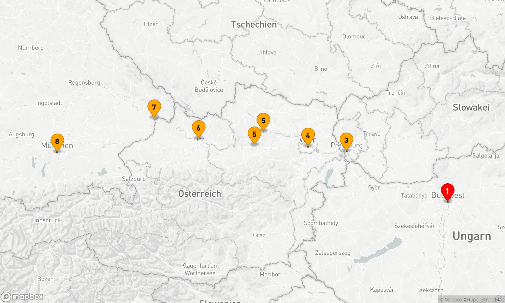 Route 7 Nächte - Juwelen der Donau