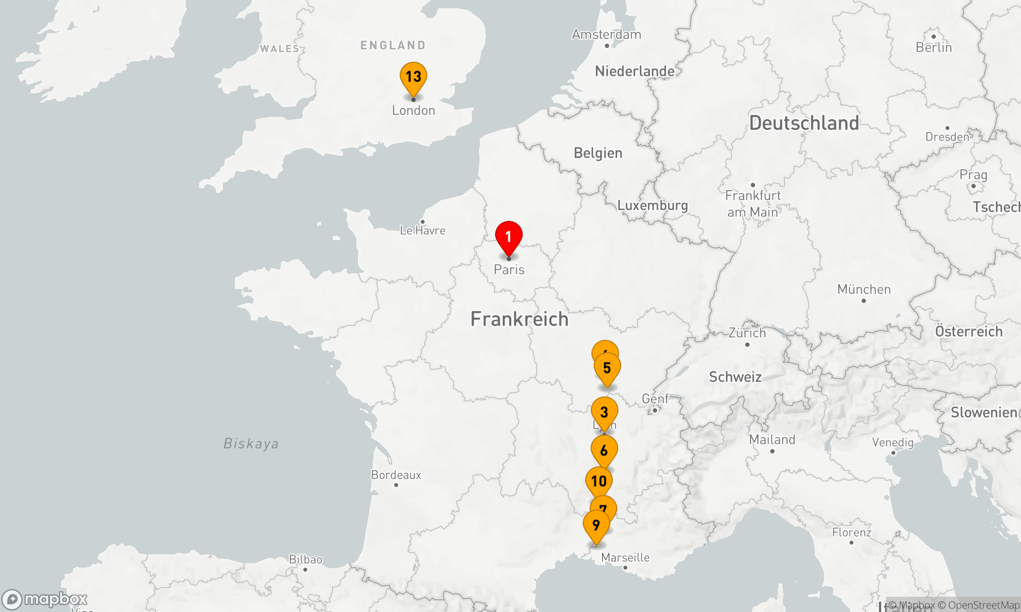 Route 15 Nächte - Spektakulärer Süden Frankreichs mit Paris & London