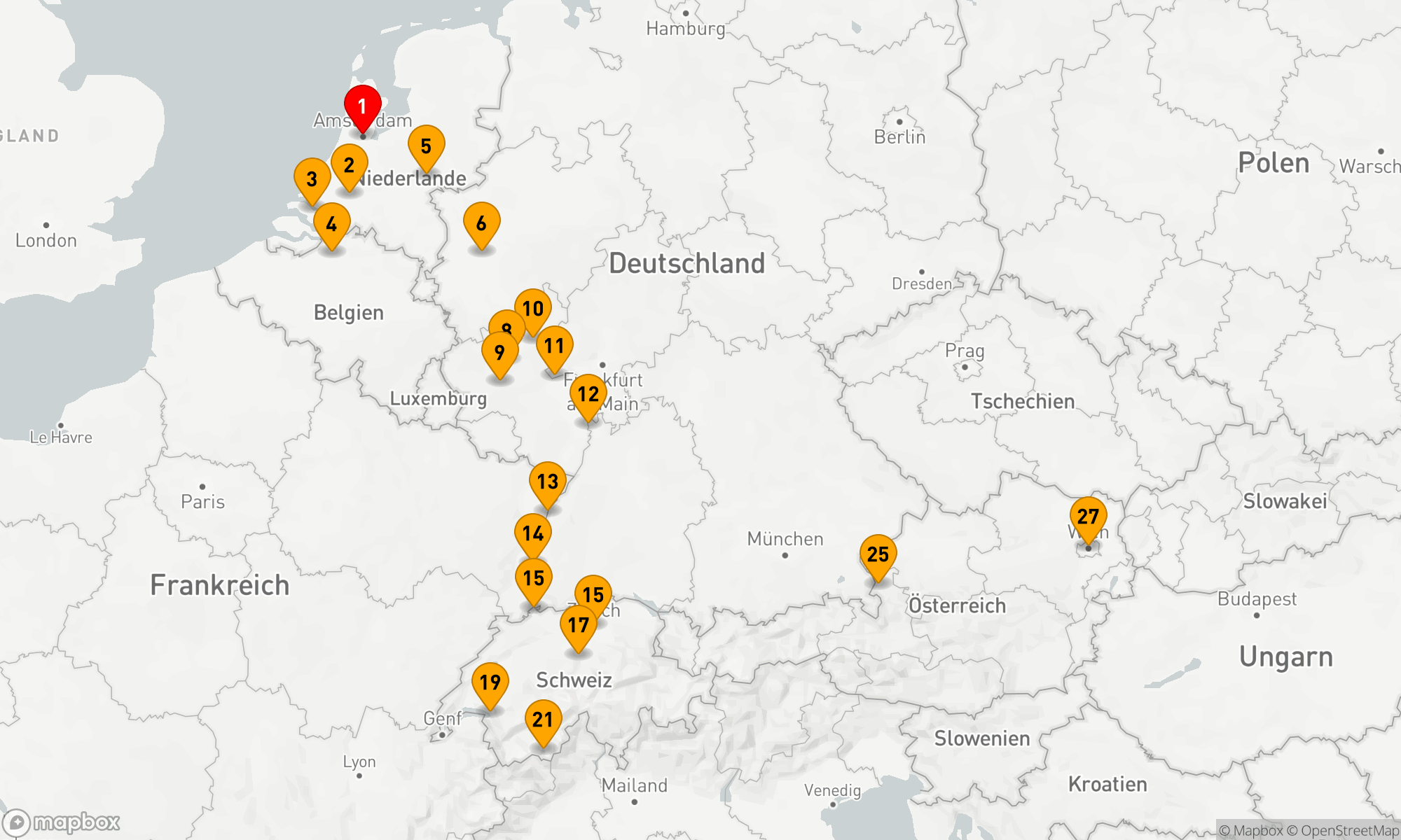 Route 28 Nächte - Romantischer Rhein & Mosel mit Wundern der Schweiz & Österreich
