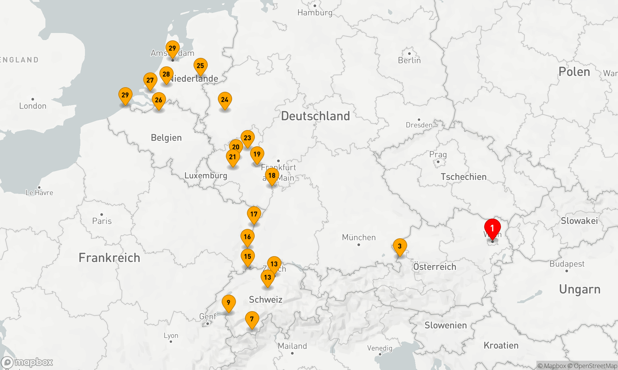 Route 31 Nächte - Romantischer Rhein & Mosel mit Brügge & Wunder der Schweiz & Österreich