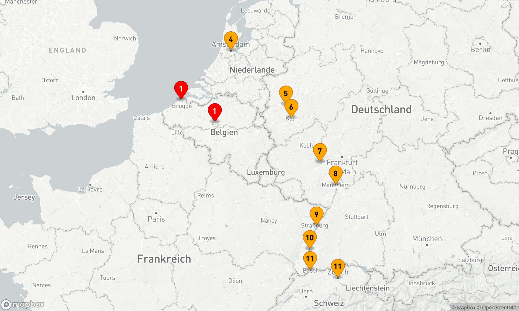Route 10 Nächte - Rheinische Weihnachtsmärkte mit Brügge