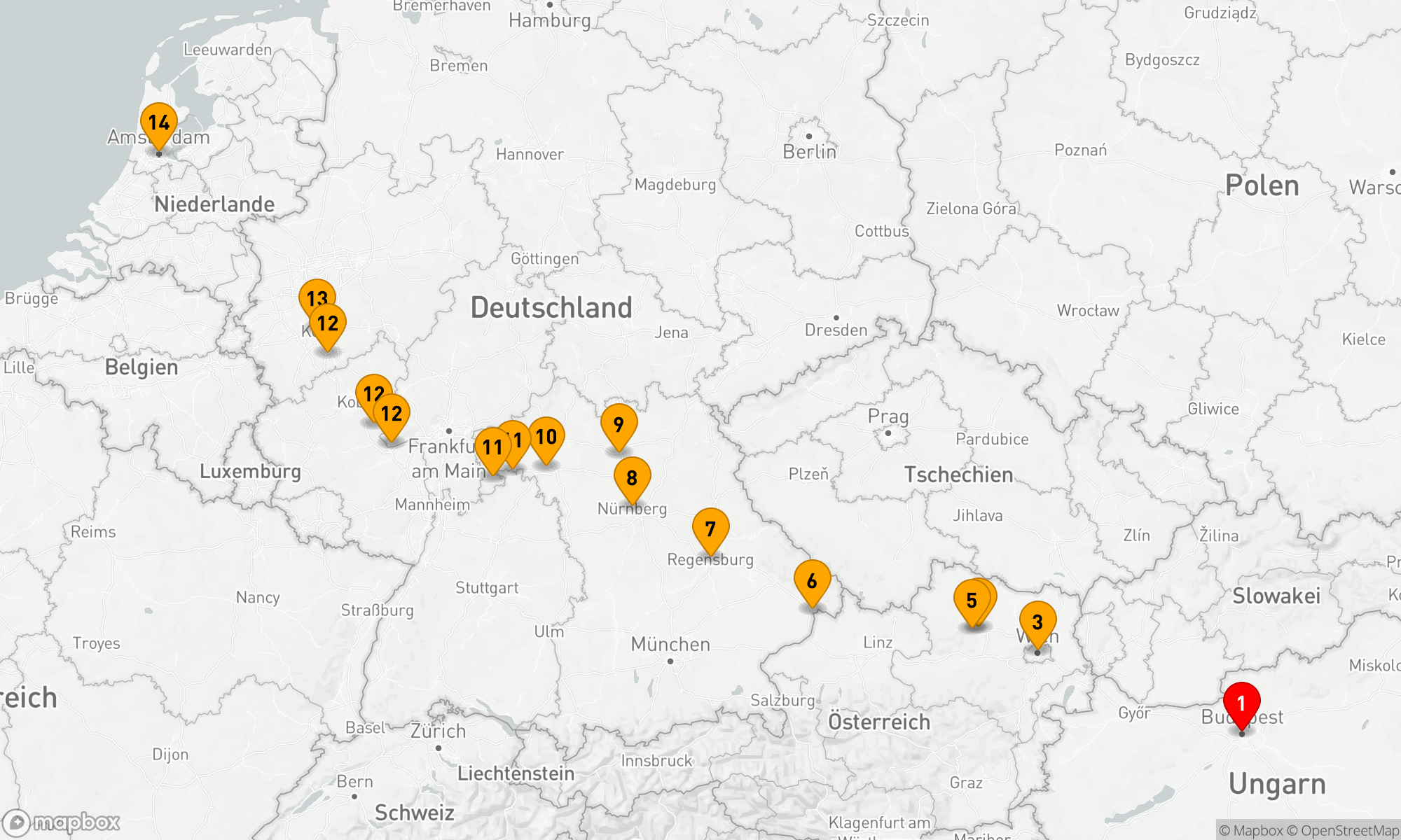 Route 14 Nächte - Juwelen von Europa