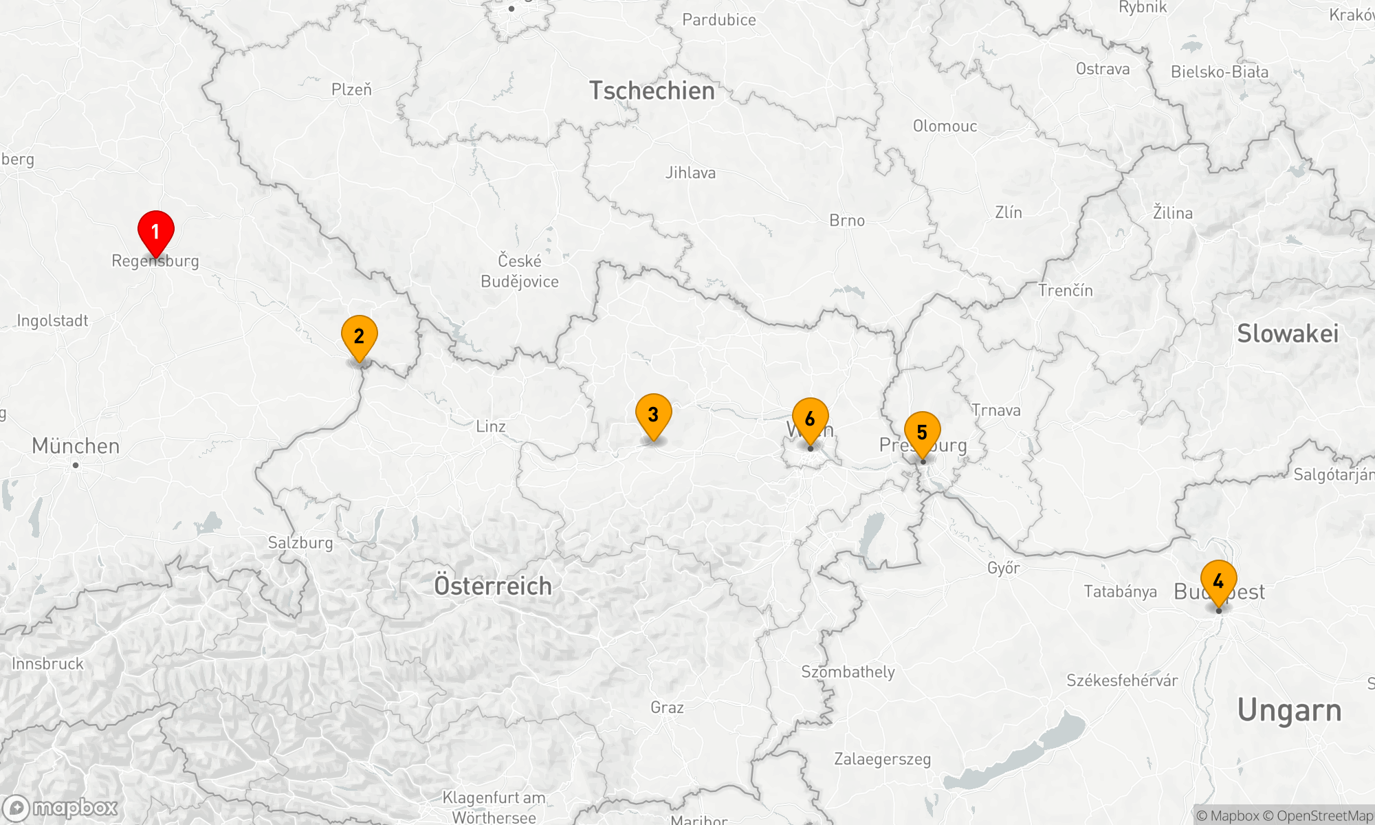 Route 7 Nächte - Jahreswechsel auf der Donau